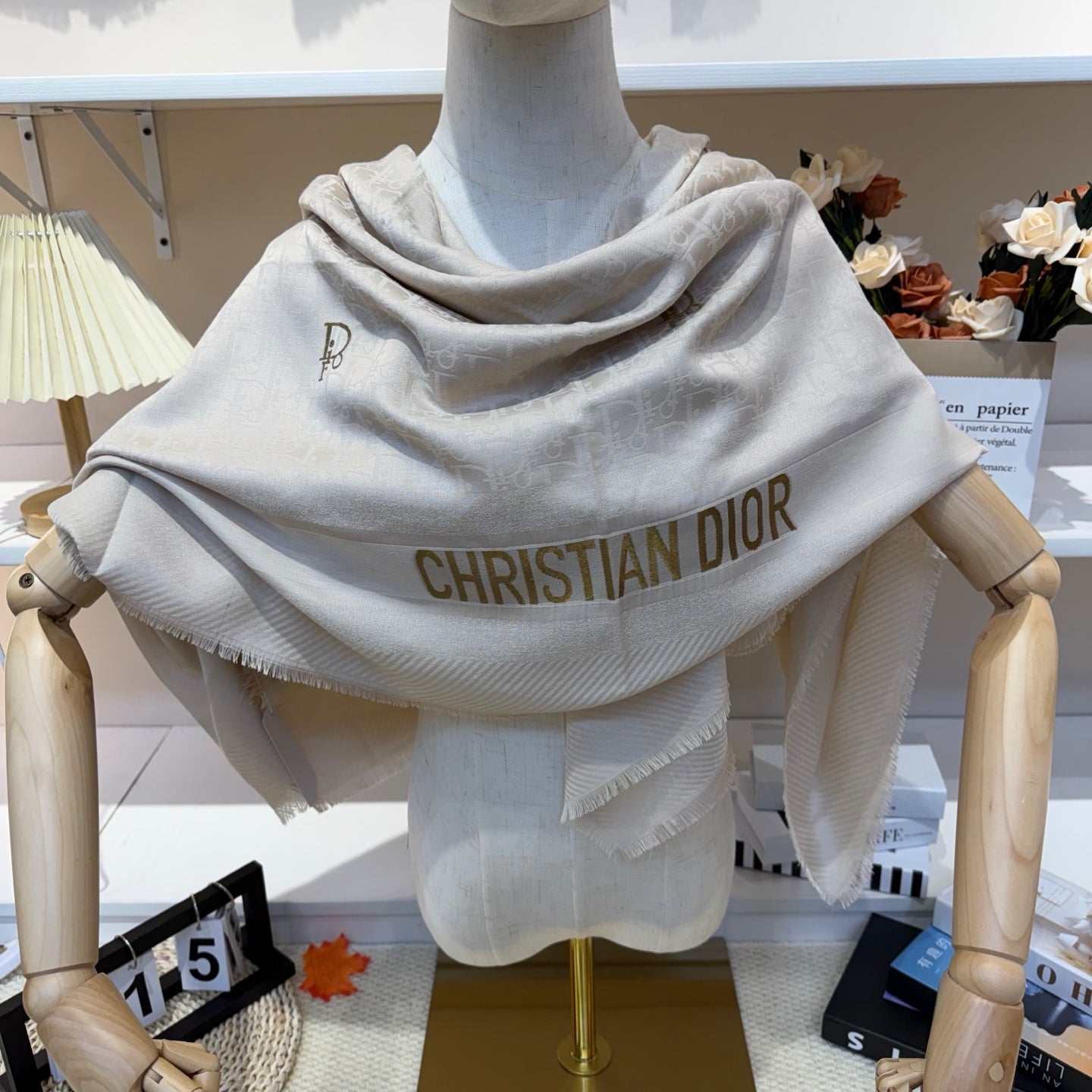 Dior 26s Scarf 140cm In Cashmere Silk 281267