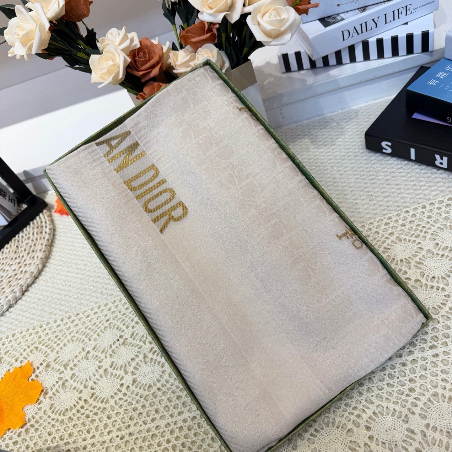 Dior 26s Scarf 140cm In Cashmere Silk 281267