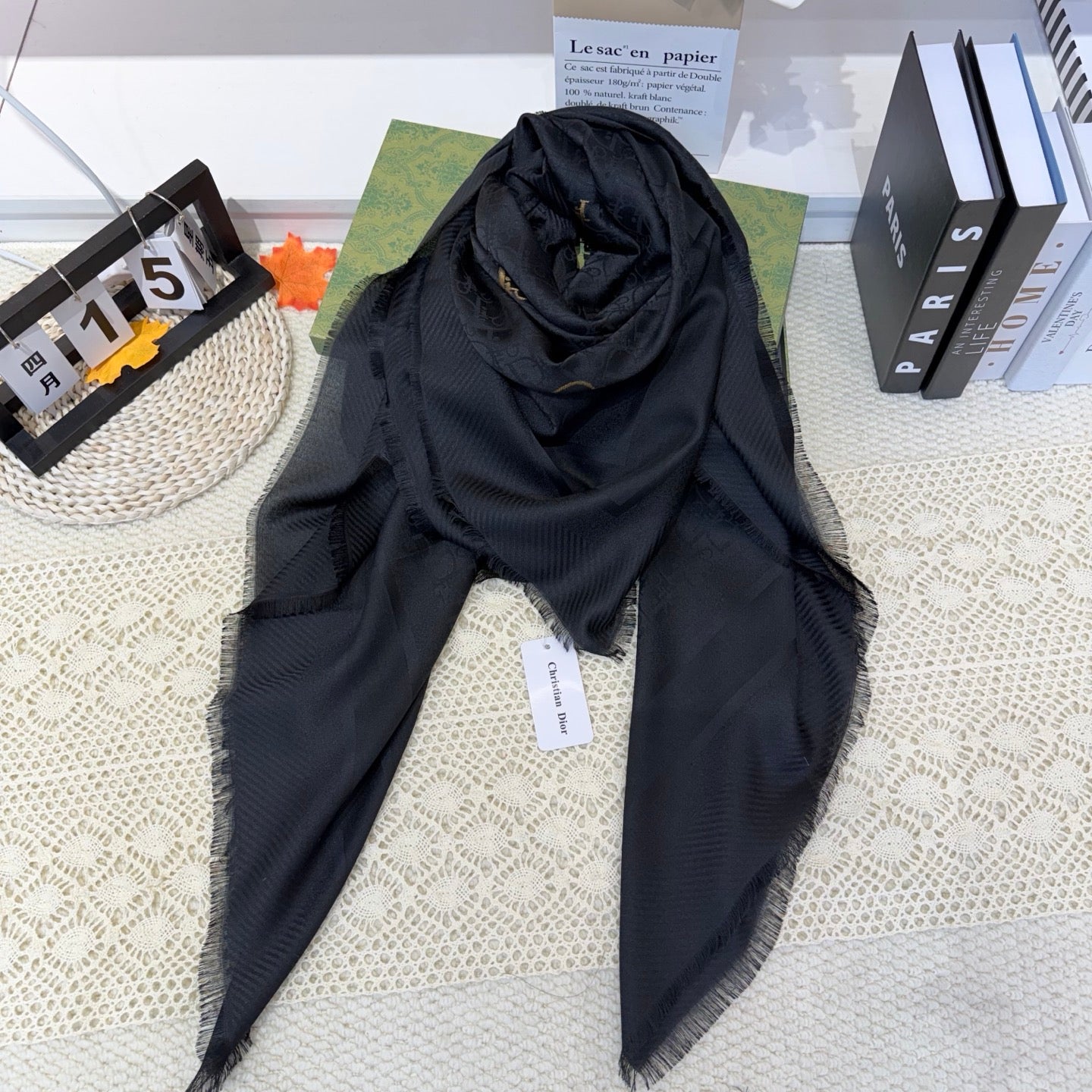 Dior 26s Scarf 140cm In Cashmere Silk 281270