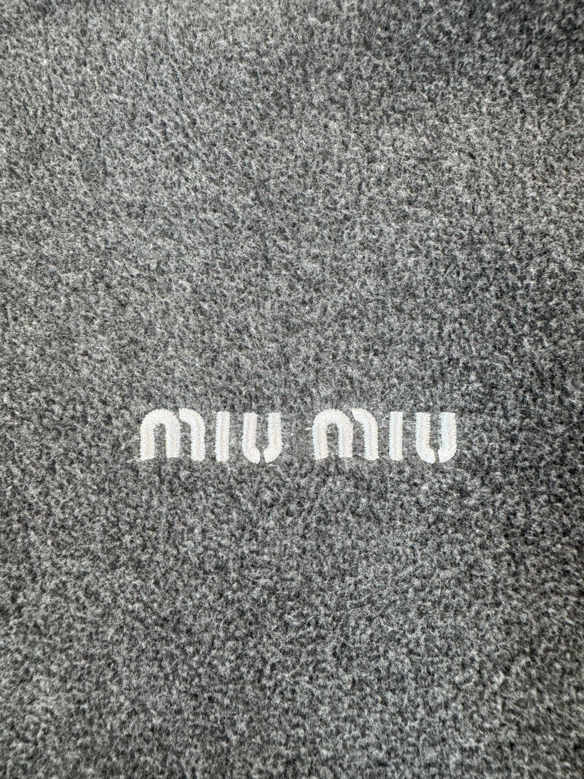 Miu 26s Fleece Jacket Grey Cashmere Cotton 433022