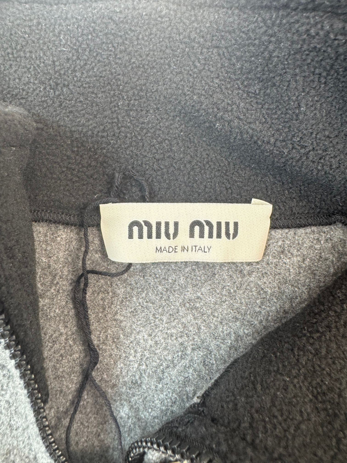Miu 26s Fleece Jacket Grey Cashmere Cotton 433022