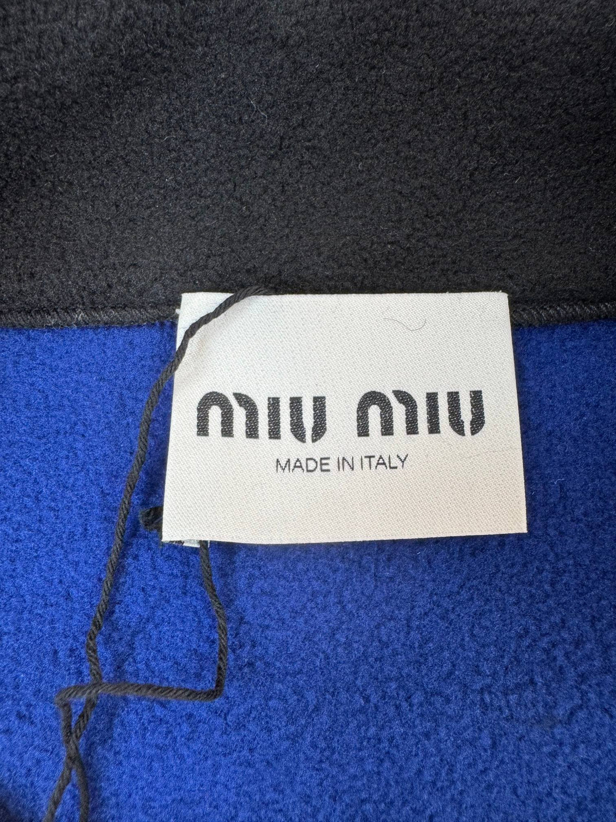 Miu 26s Fleece Jacket Blue Cashmere Cotton 433036