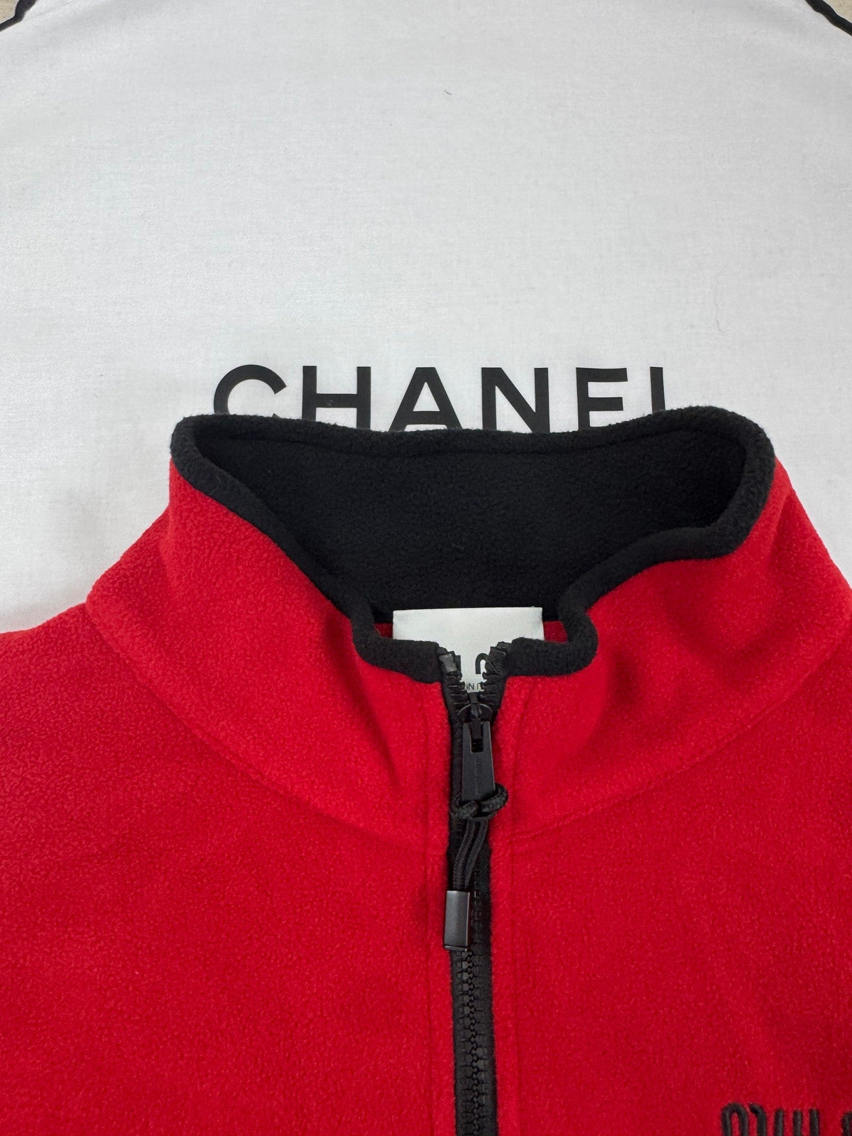 Miu 26s Fleece Jacket Red Cashmere Cotton 433030