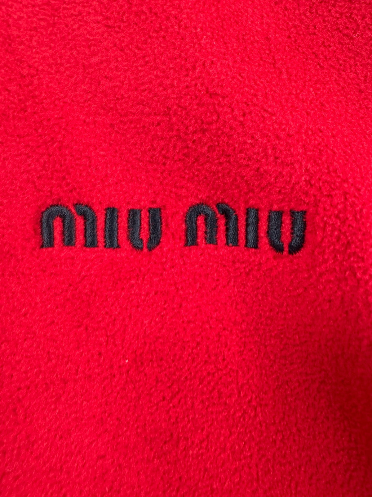 Miu 26s Fleece Jacket Red Cashmere Cotton 433030