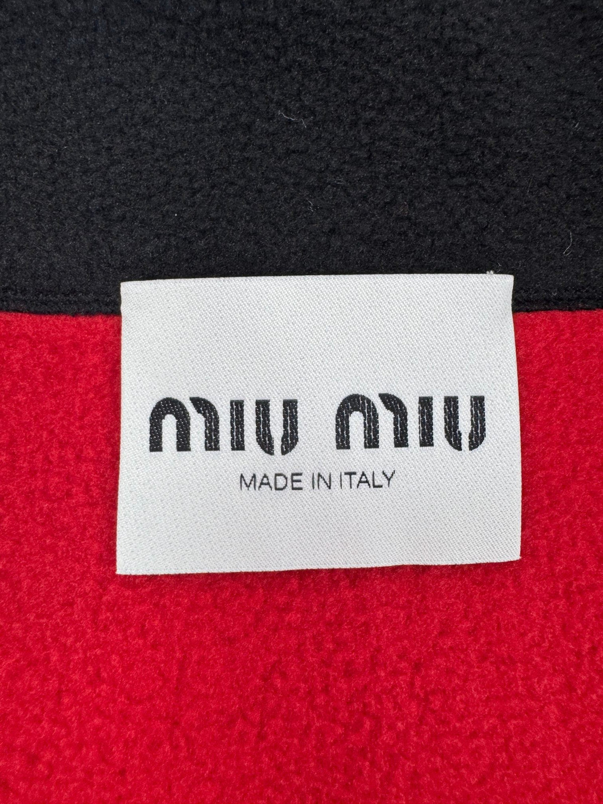 Miu 26s Fleece Jacket Red Cashmere Cotton 433030