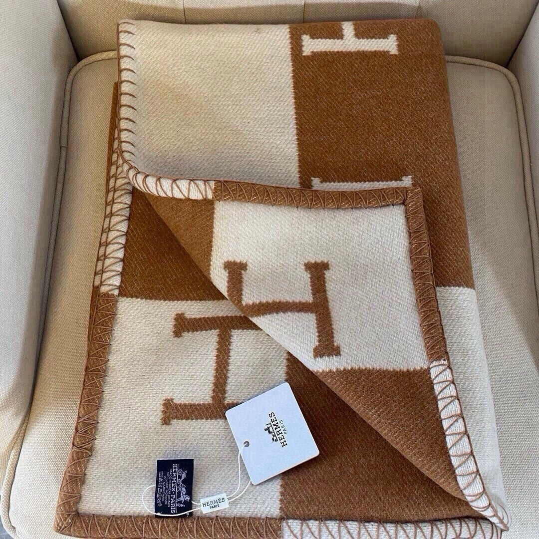 HM H Baby Blanket Brown Beige Wool Cashmere 499705