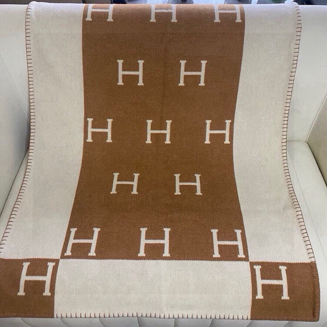 HM H Baby Blanket Brown Beige Wool Cashmere 499705