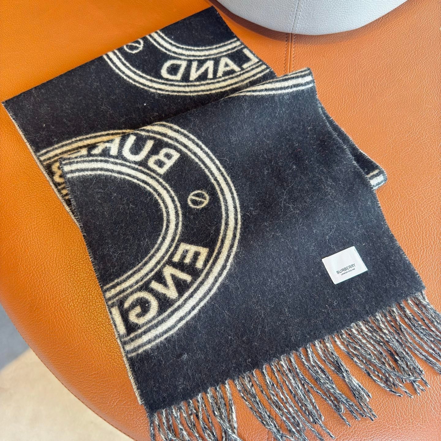 BBR Long Scarf 170CM Black Calico Cashmere 150404