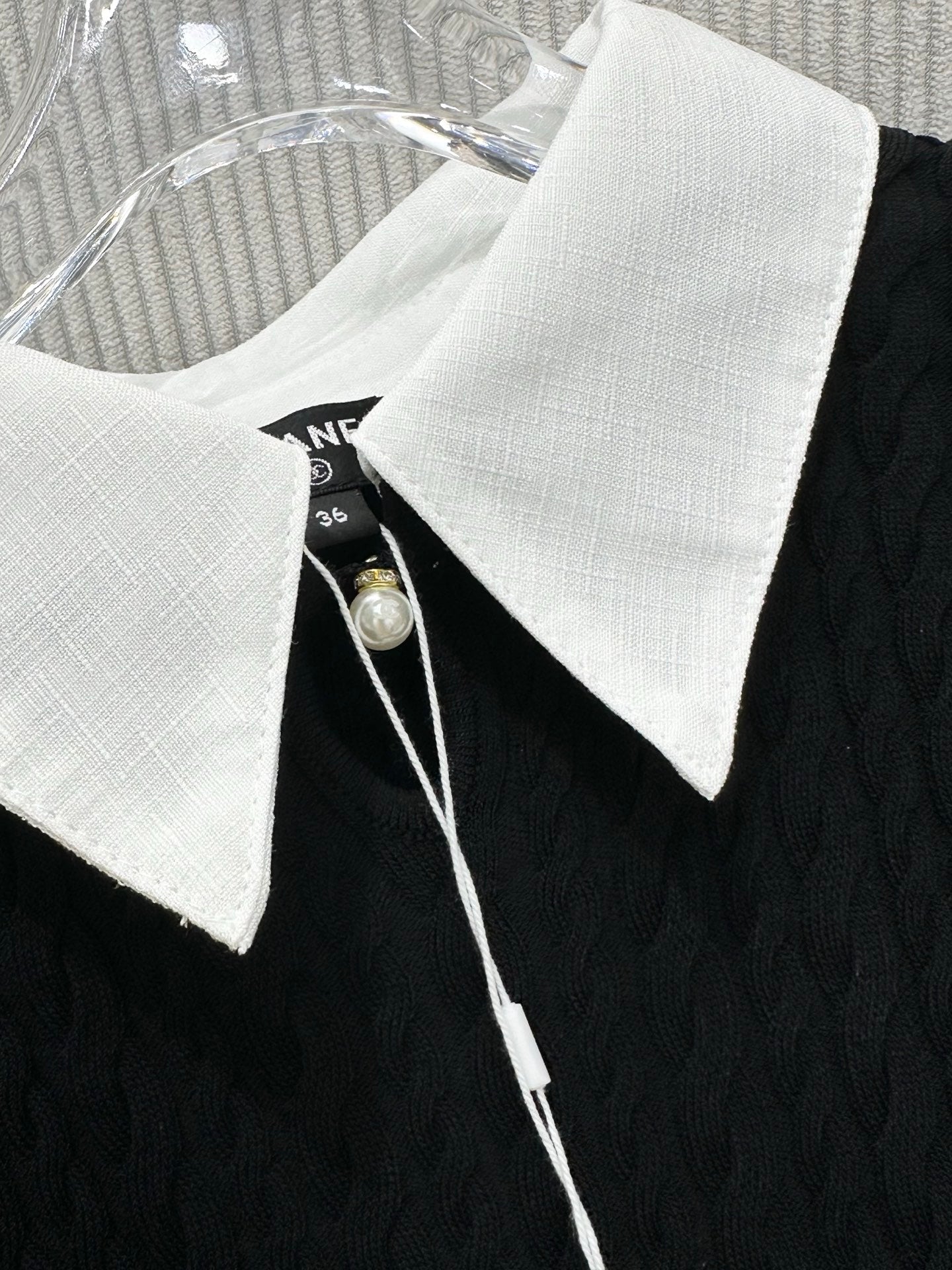 CC 26s Short-Sleeved Top White Black Tencel Silk 415535