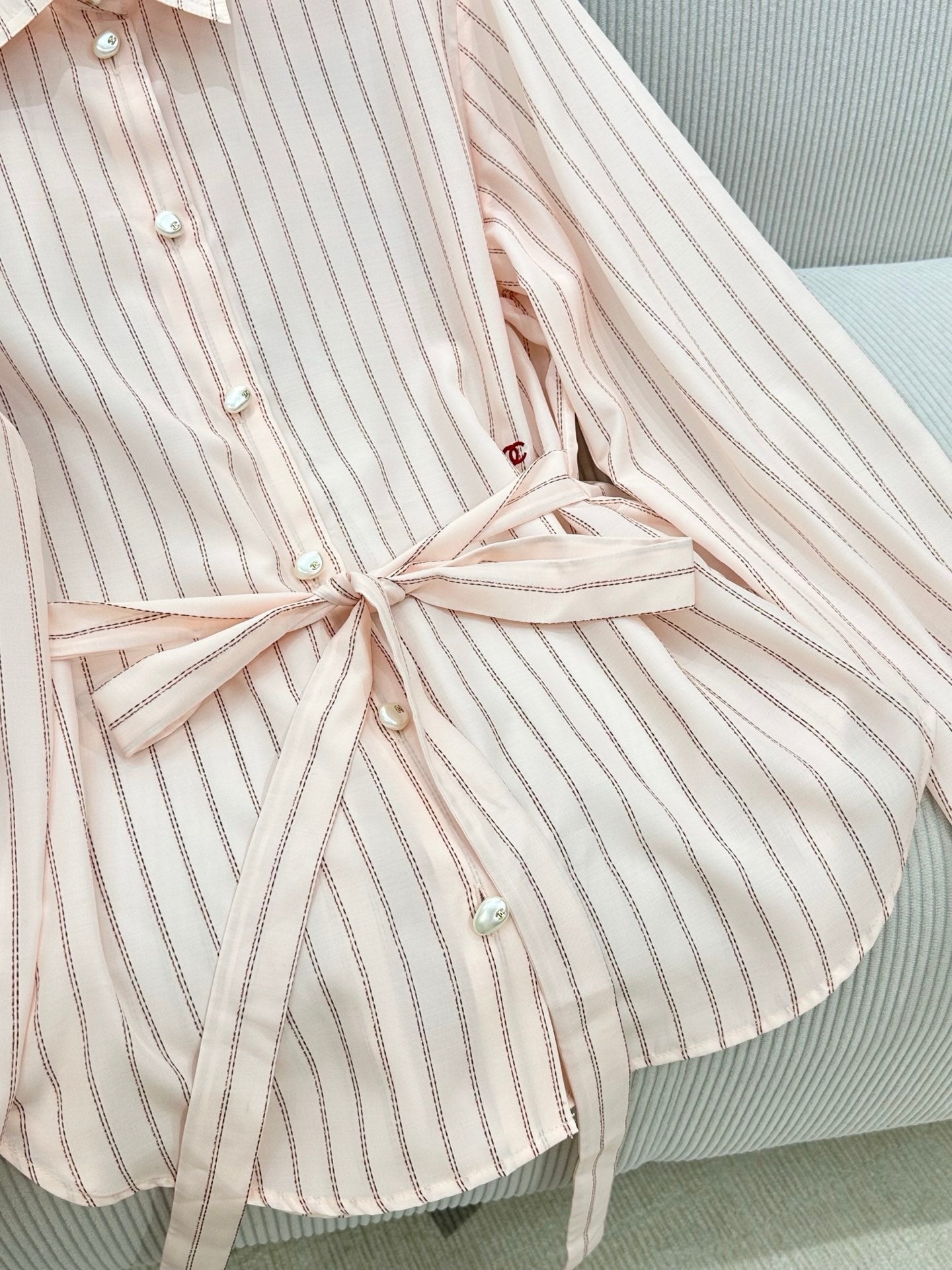 CC 26s Long-Sleeved Shirt Pale Pink Cotton 415527
