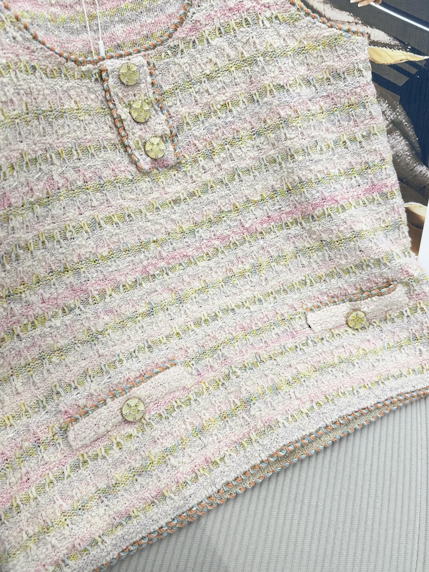 CC 26s Chunky Yarn Vest Top Light Pink Wool 415515