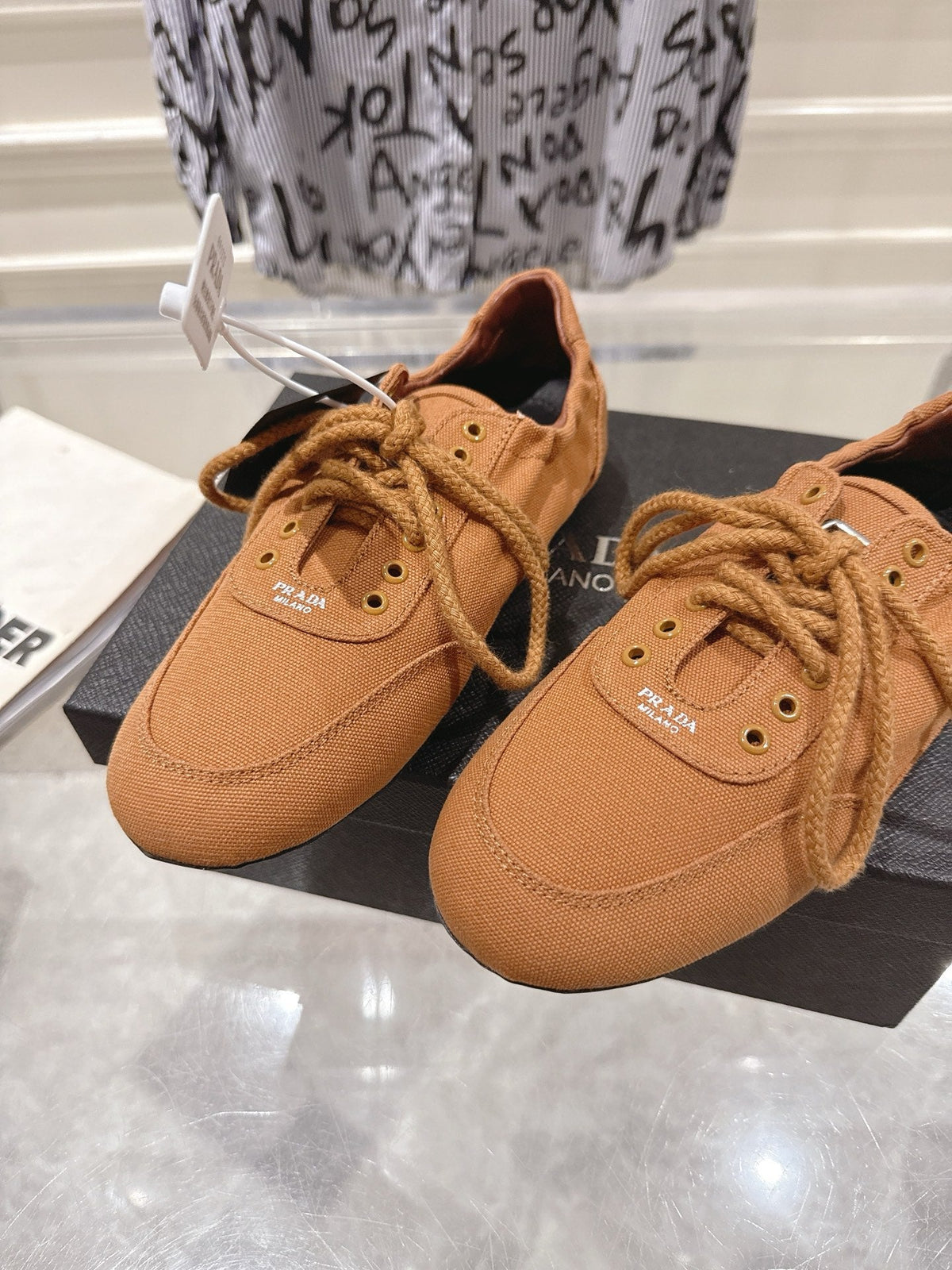 Prada 26S Sneakers Brown Canvas 148090