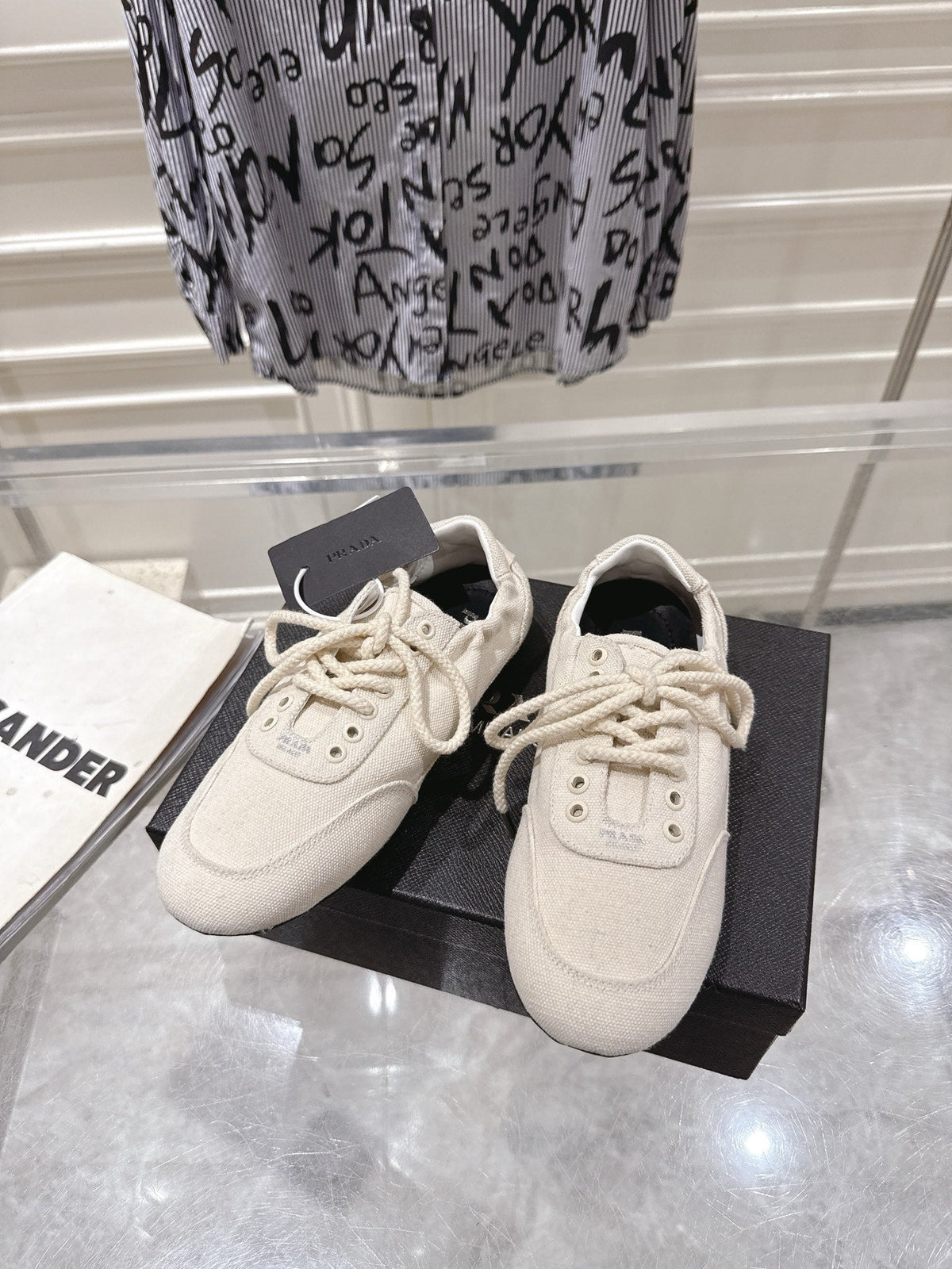 Prada 26S Sneakers White Canvas 148092