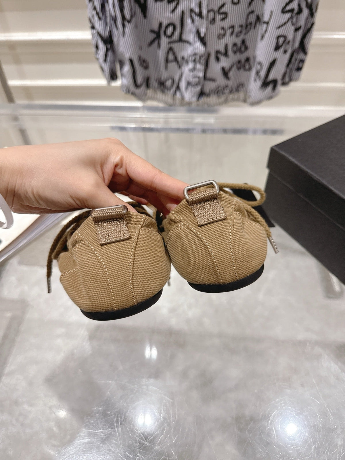 Prada 26S Low-Top Sneakers Khaki Re-Nylon Canvas Strap 148098