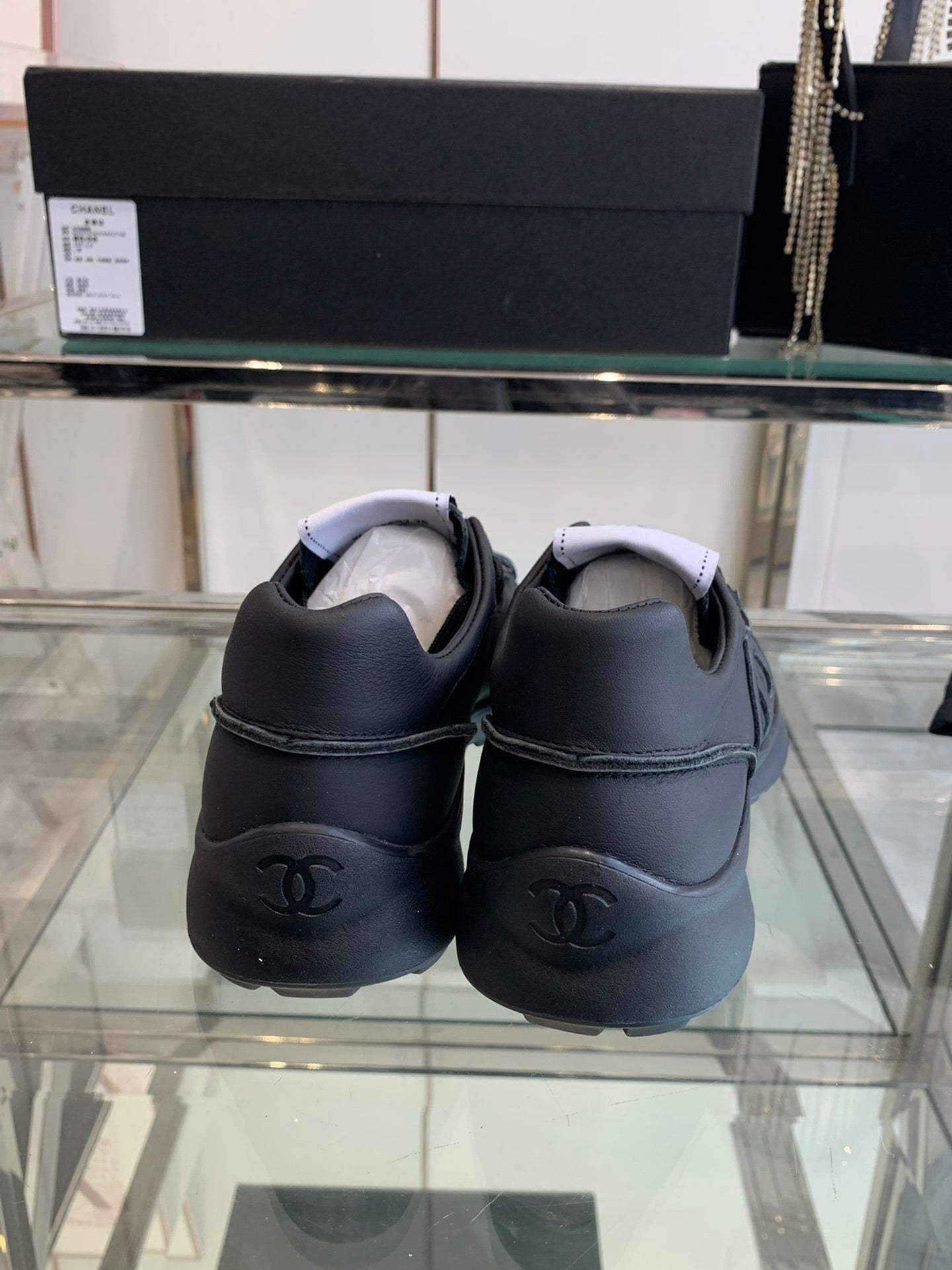 CC Sneaker Black Cowhide 204108