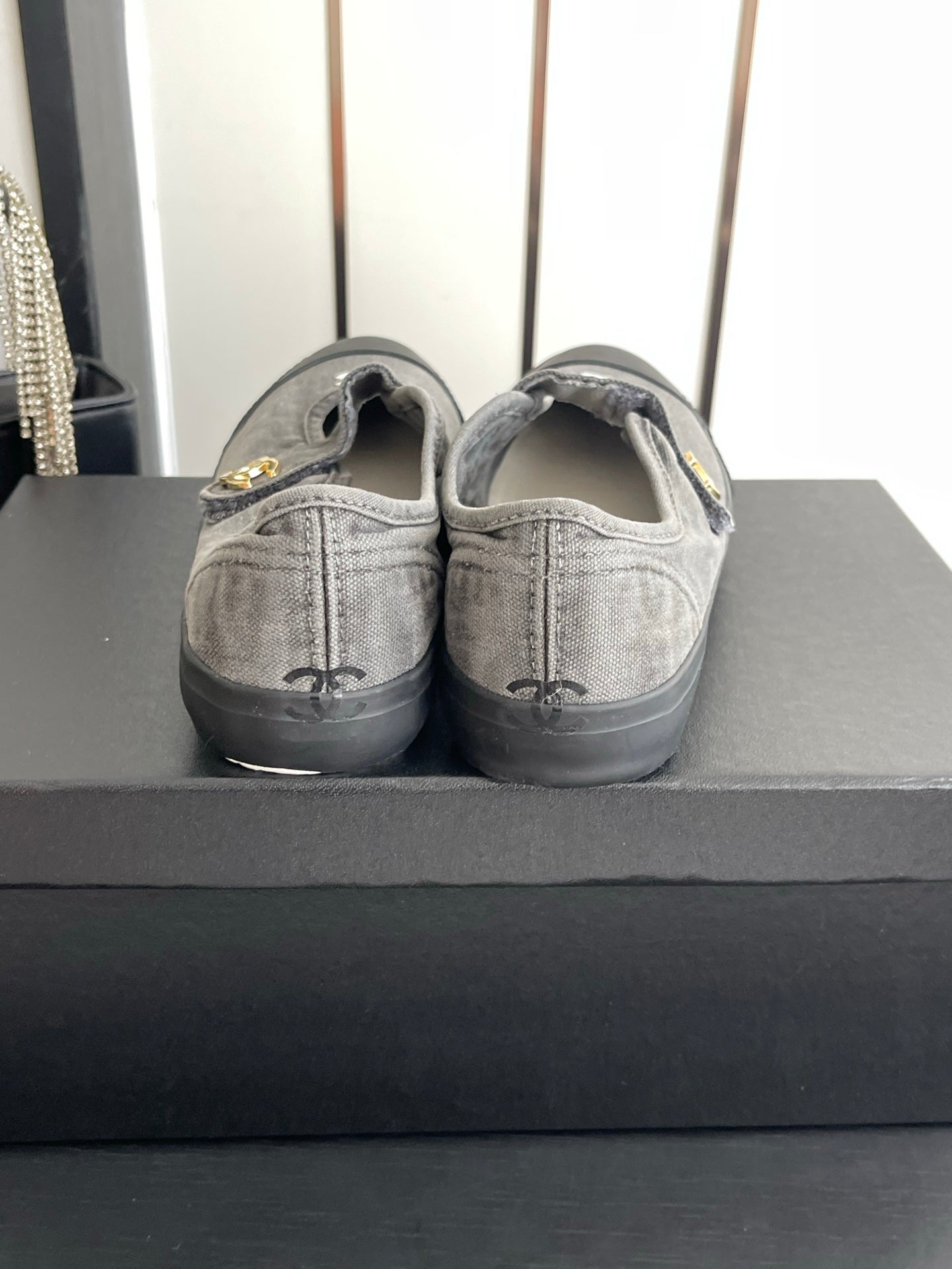 CC 26s Mary Jane Sneakers Grey Canvas 945160
