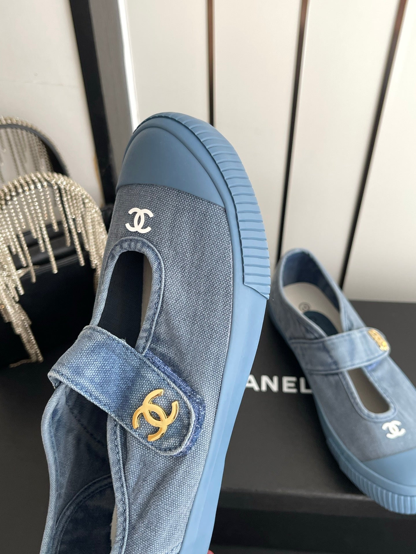 CC 26s Mary Jane Sneakers Blue Canvas 945161
