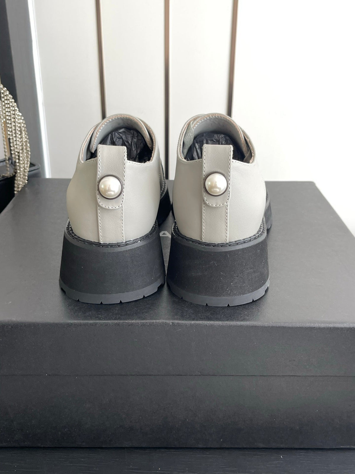 CC 26s Lace Up Oxford Grey Black Leather 110196