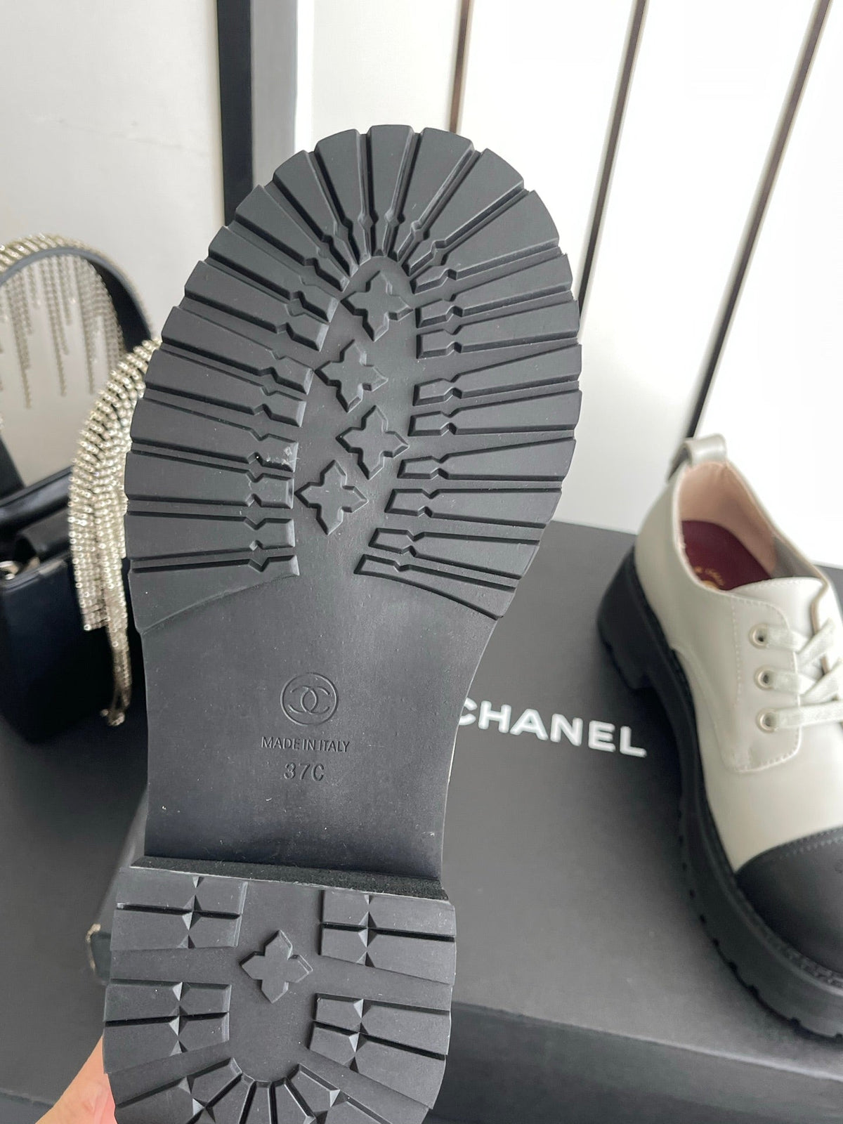 CC 26s Lace Up Oxford Grey Black Leather 110196