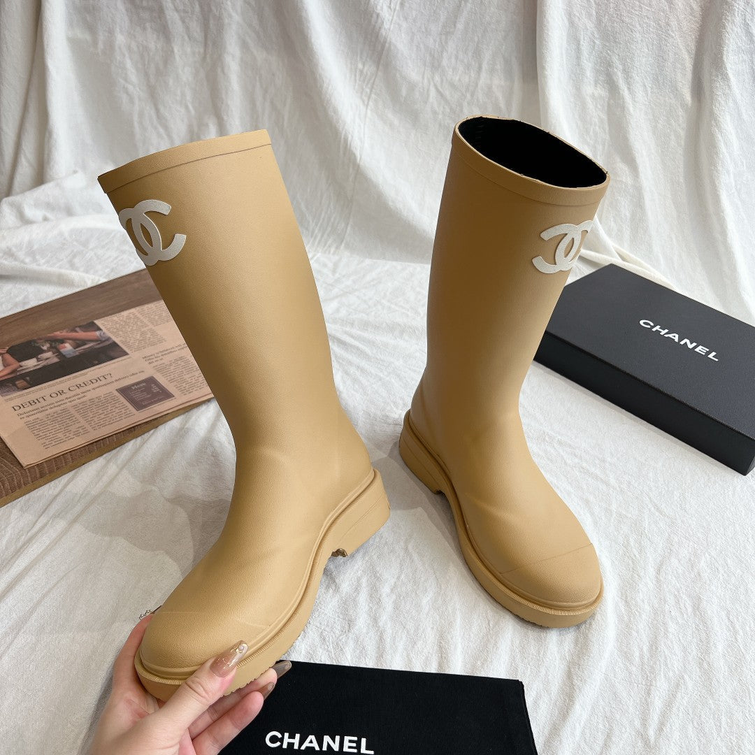 CC 26s Rain Boots Beige Rubber 928093