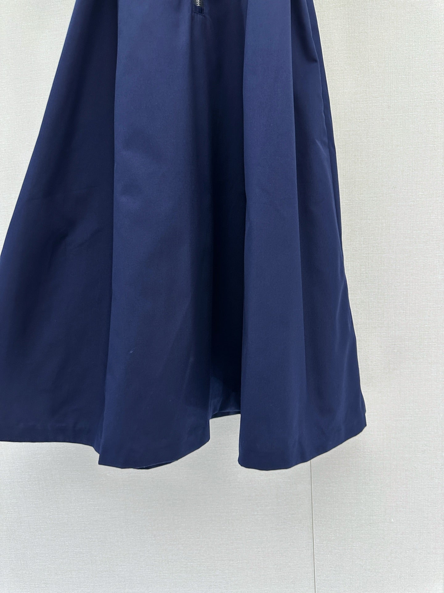 Prada Poplin Dress Navy Blue Polyester Cotton 402790