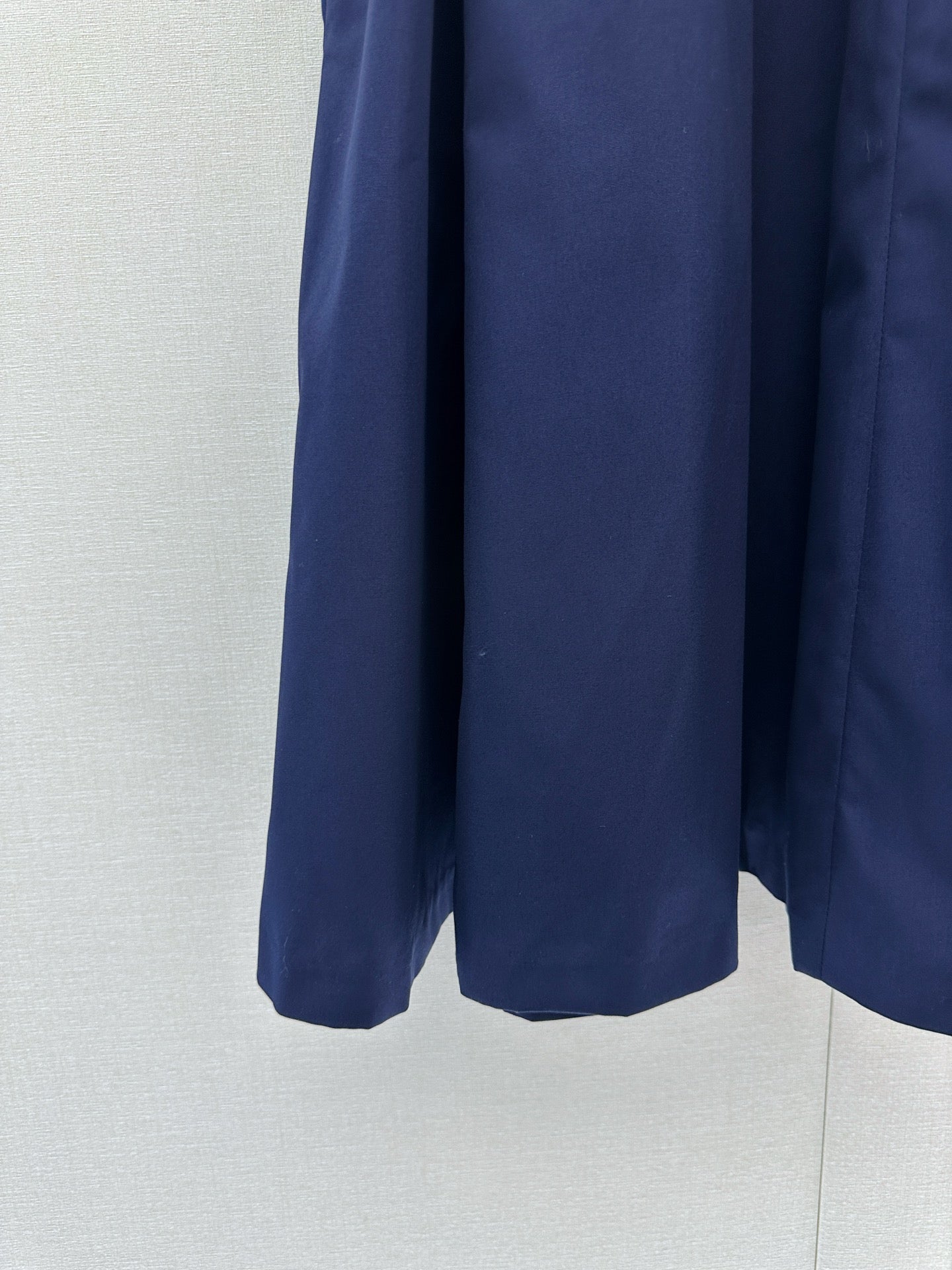 Prada Poplin Dress Navy Blue Polyester Cotton 402790