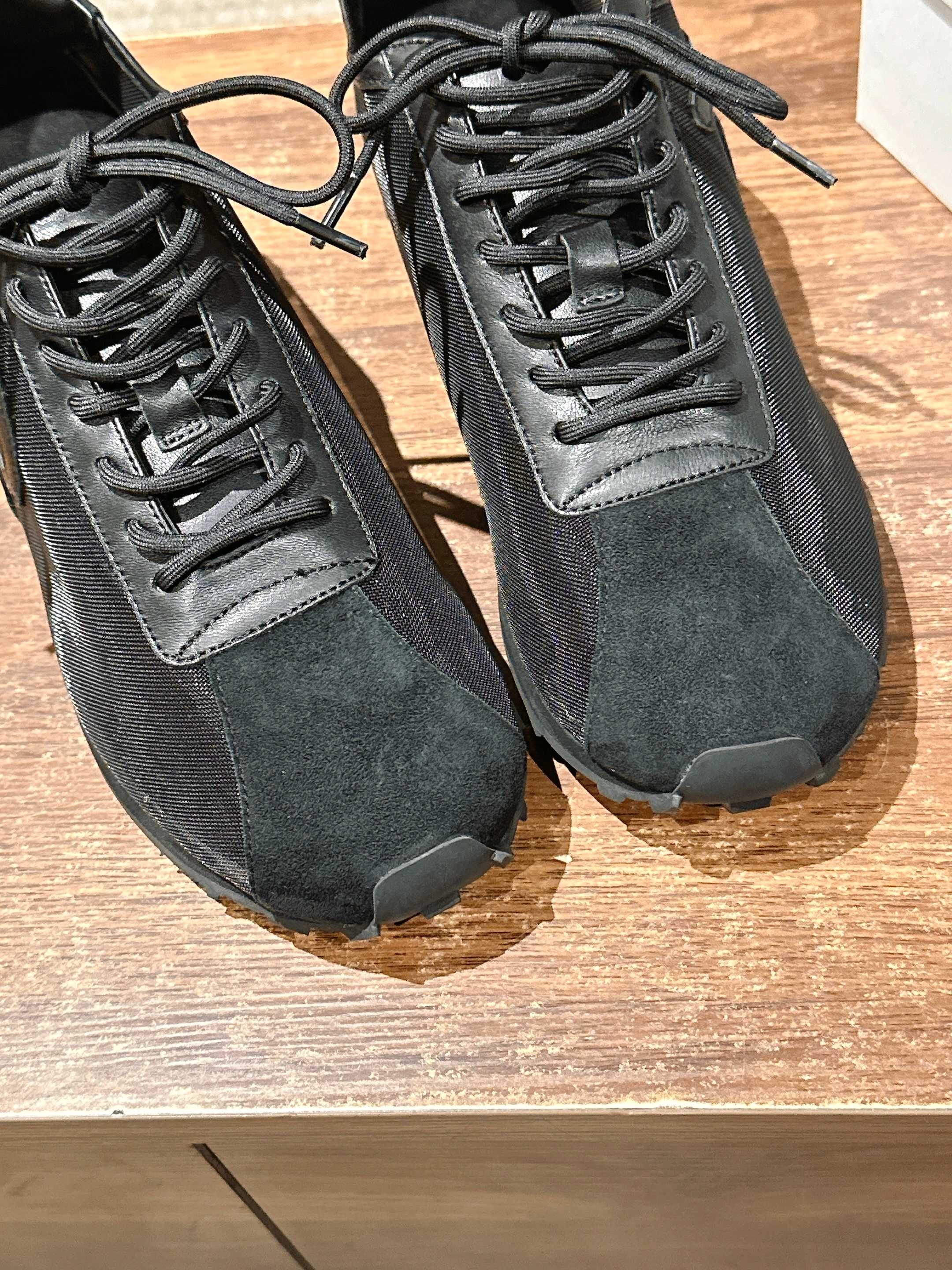 The Row  Sneakers Black Mesh And Cowhide 330595