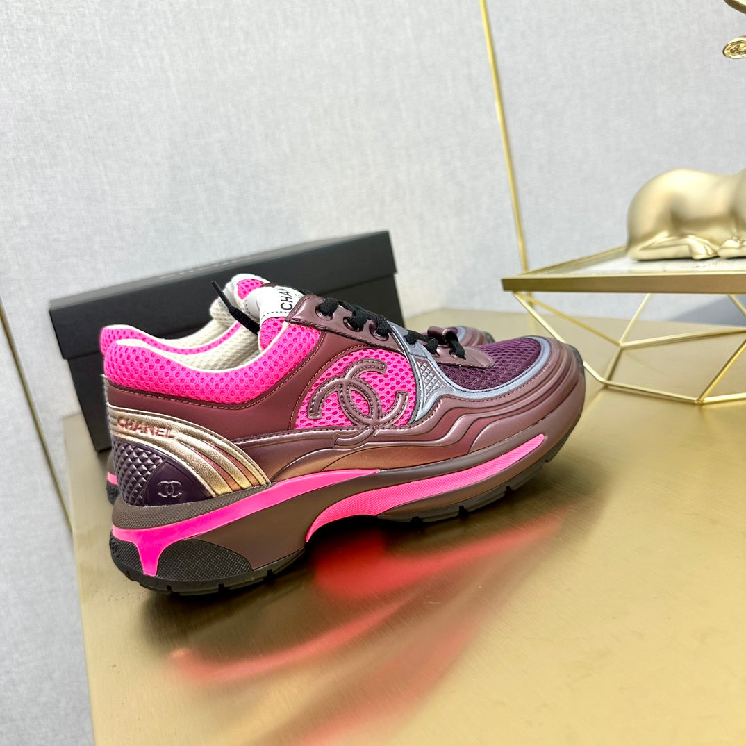 CC 26s Runner Sneakers Pink Purple Burgundy Calfskin 146184