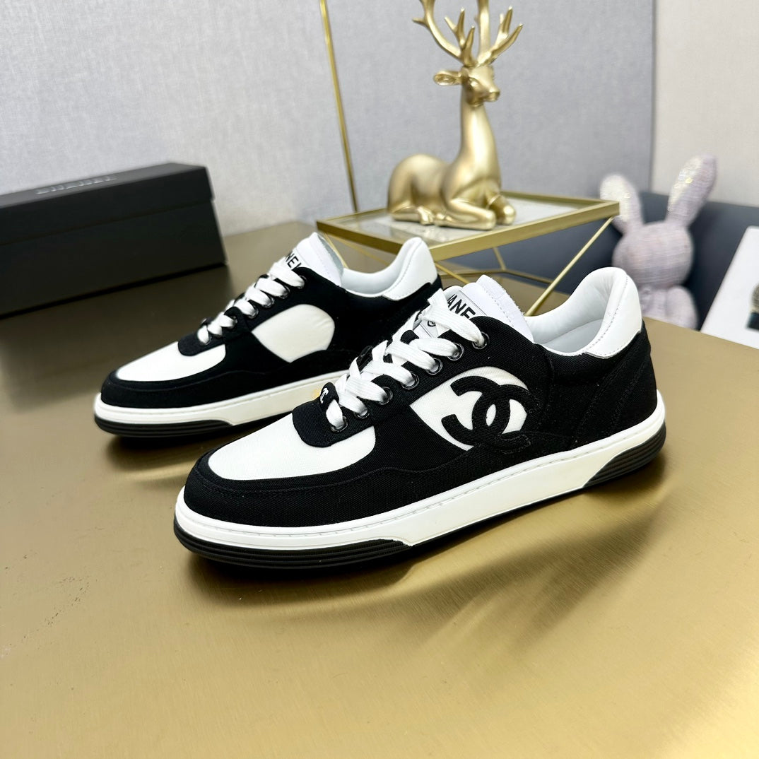 CC 24C Cruise Sneakers Black White Suede Cotton 980933