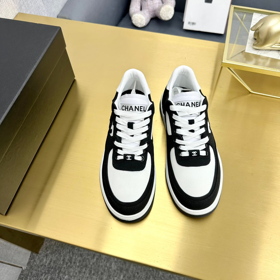 CC 24C Cruise Sneakers Black White Suede Cotton 980933
