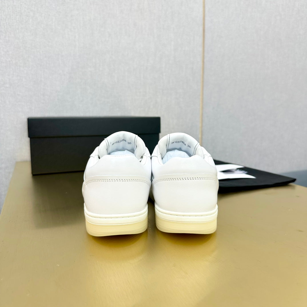 CC 2024 Interlocking Logo Sneakers White Cowhide 980942