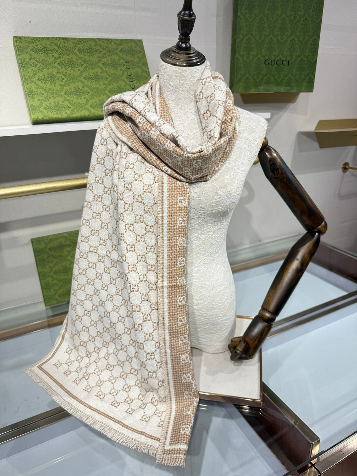 GG Scarf Colorful Wool 217154