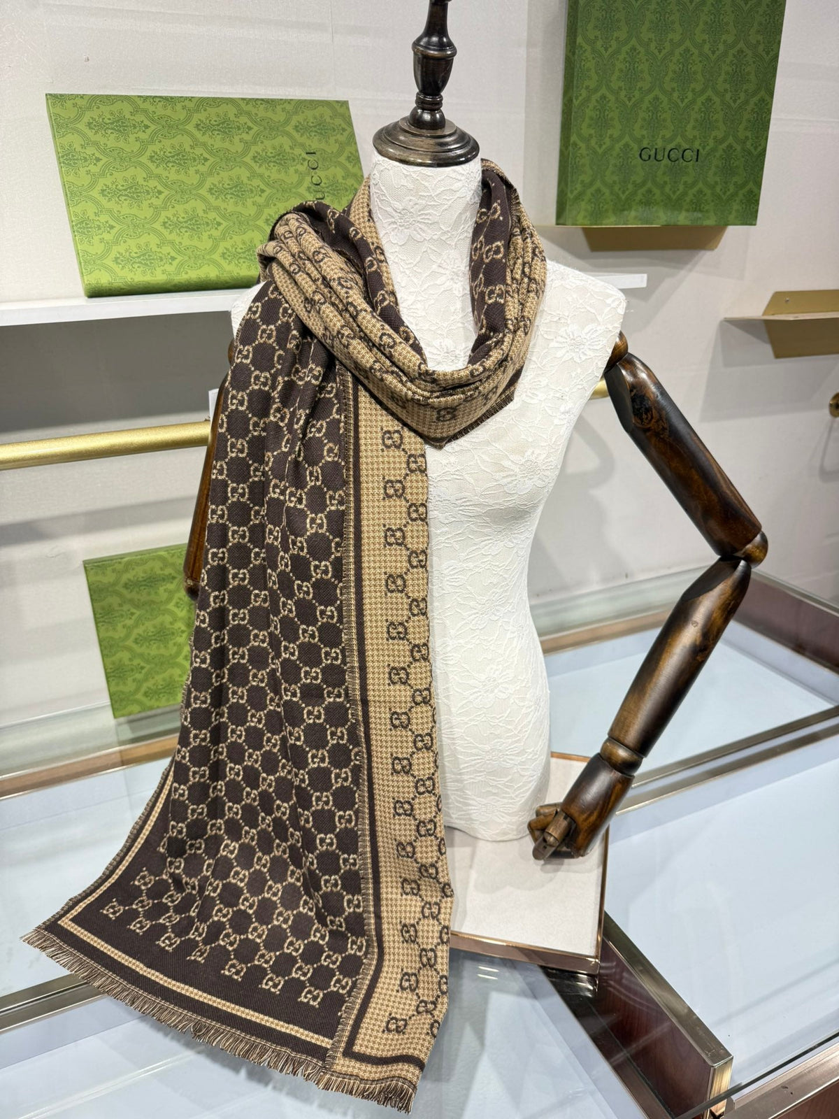 GG Scarf Colorful Wool 217158