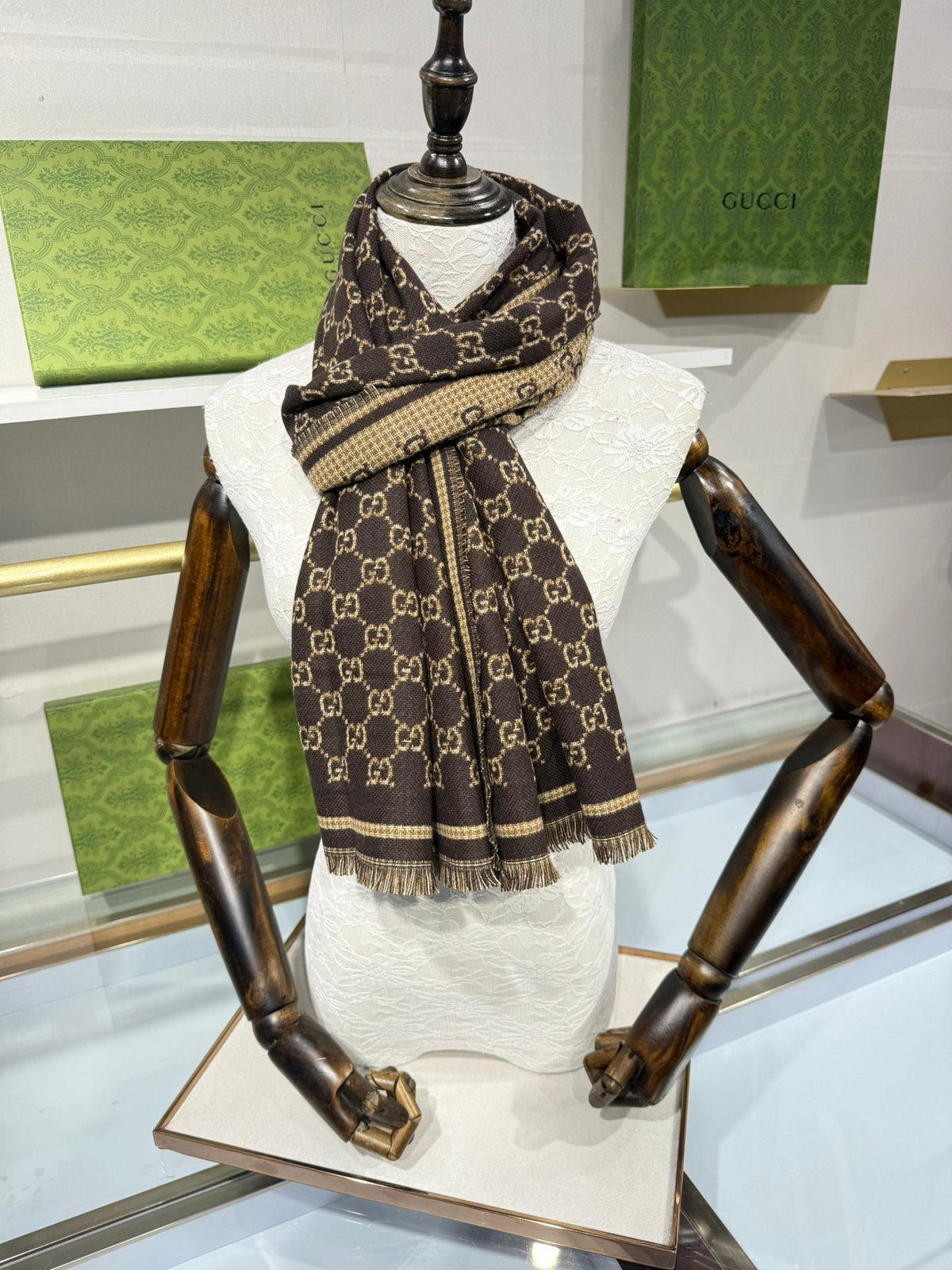 GG Scarf Colorful Wool 217158