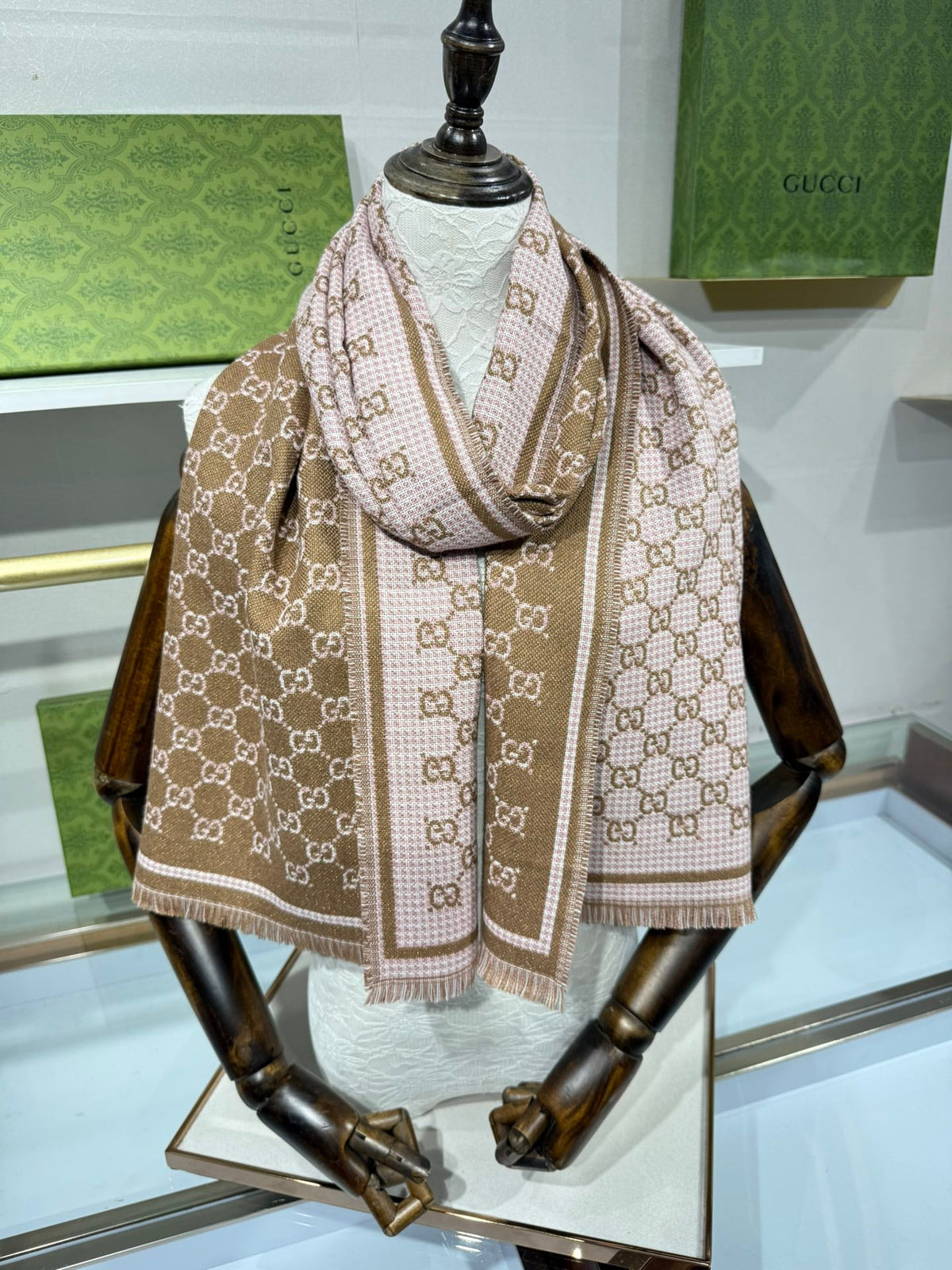 GG Scarf Colorful Wool 217162