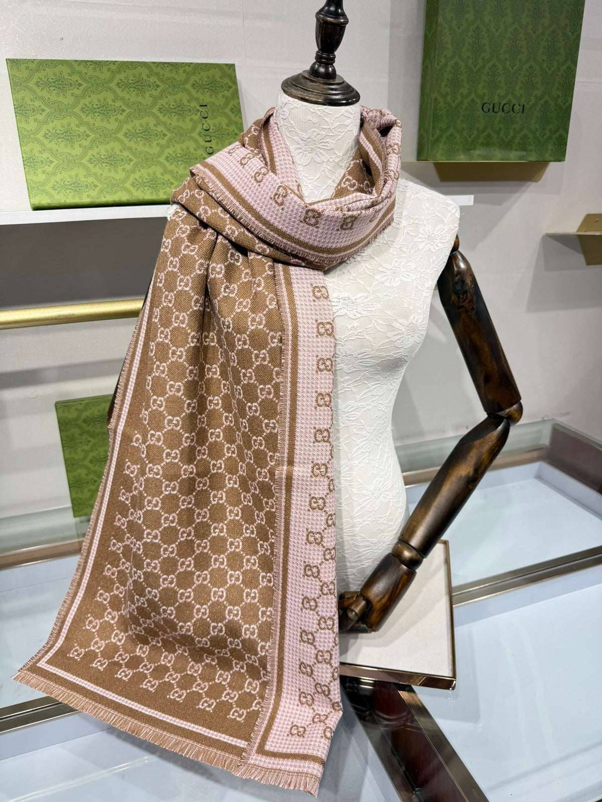 GG Scarf Colorful Wool 217162