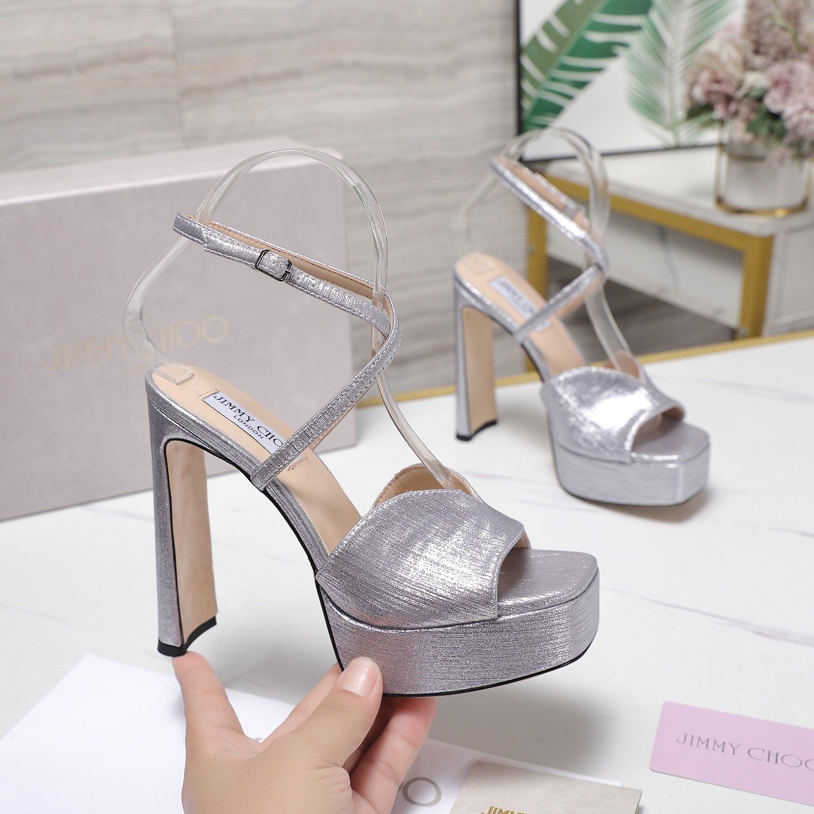 Jimmy Karli Platform Sandals 125m Grey Fabric 397352