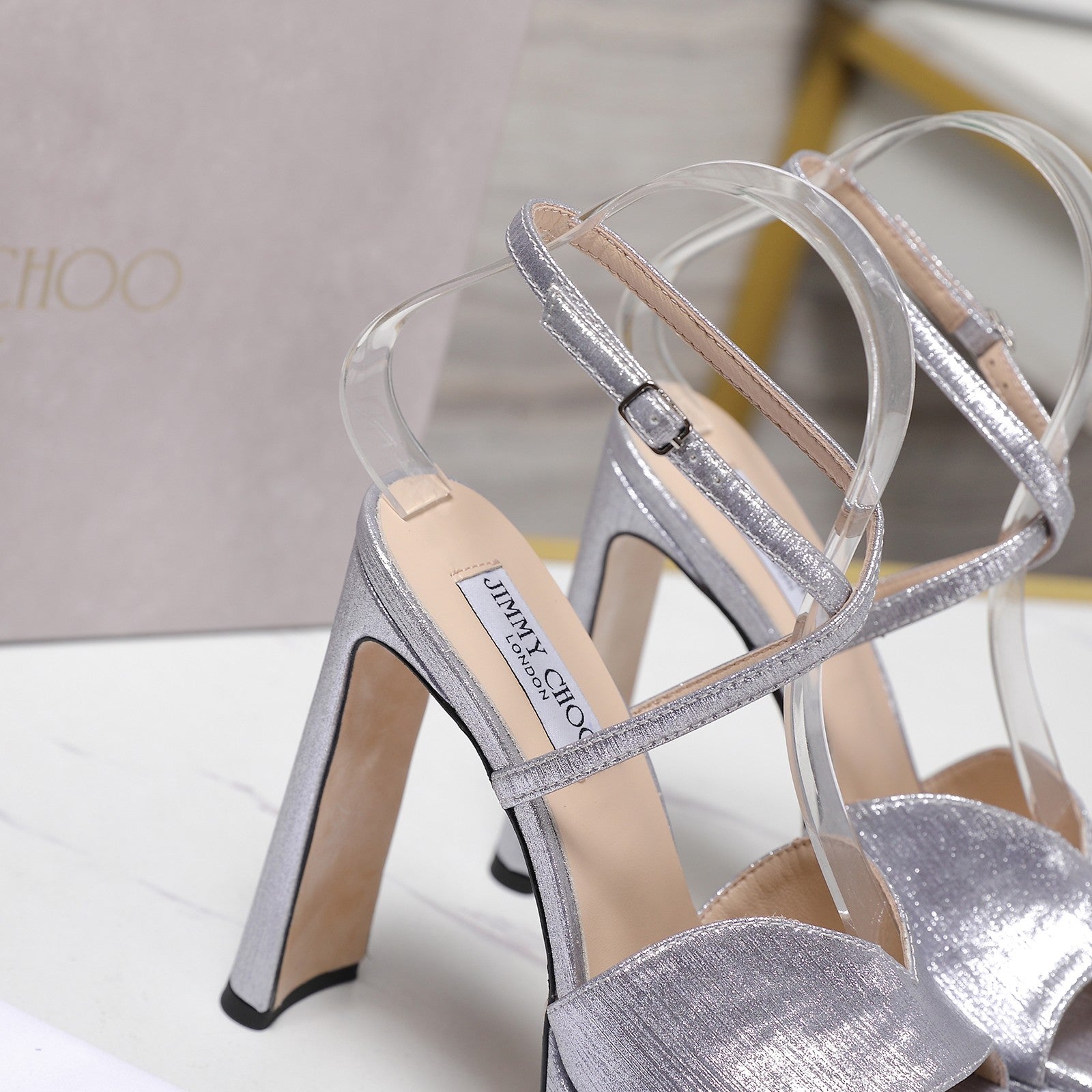 Jimmy Karli Platform Sandals 125m Grey Fabric 397352