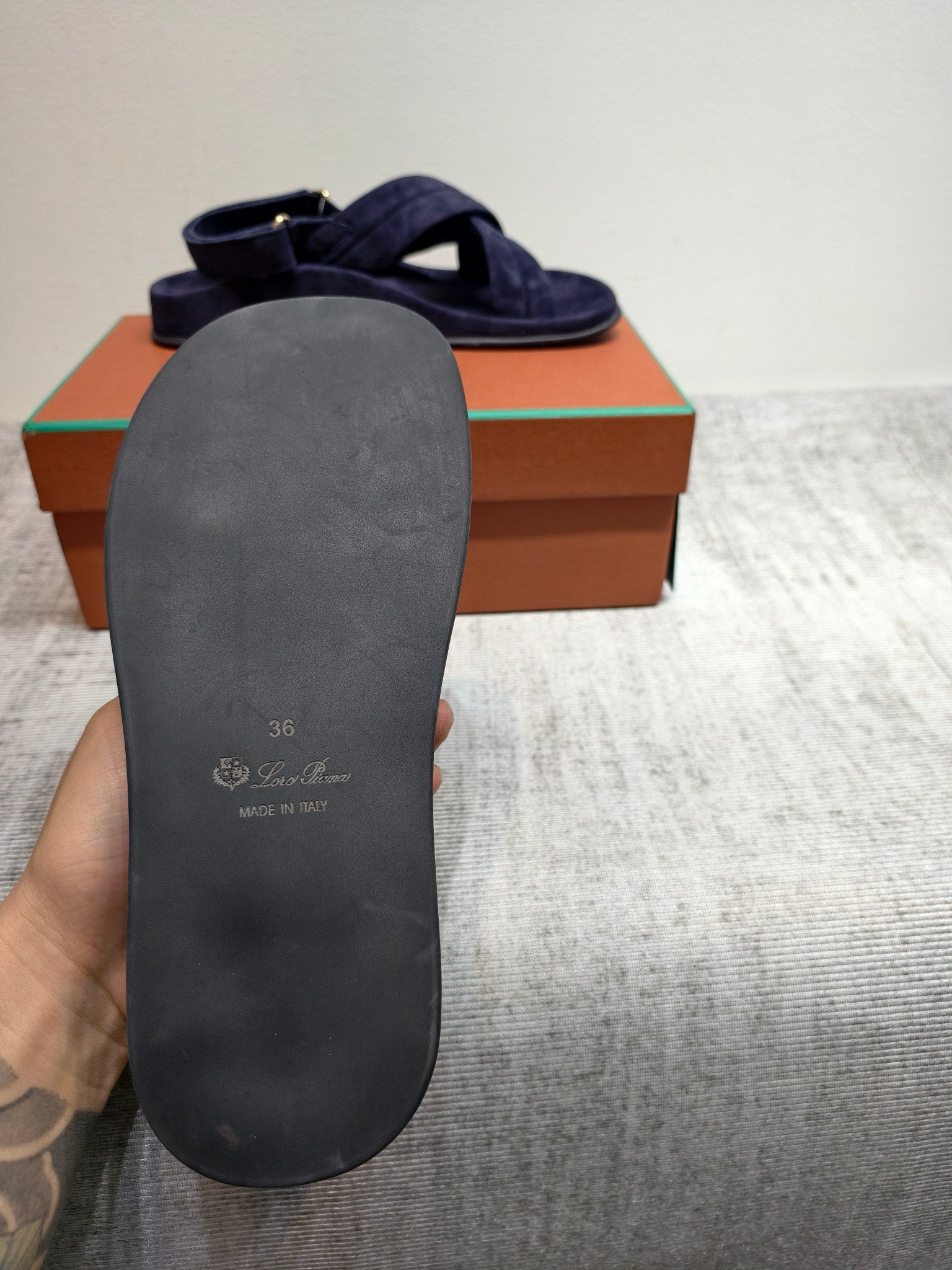 LP 26s Hector Sandal Dark Blue Suede 864860