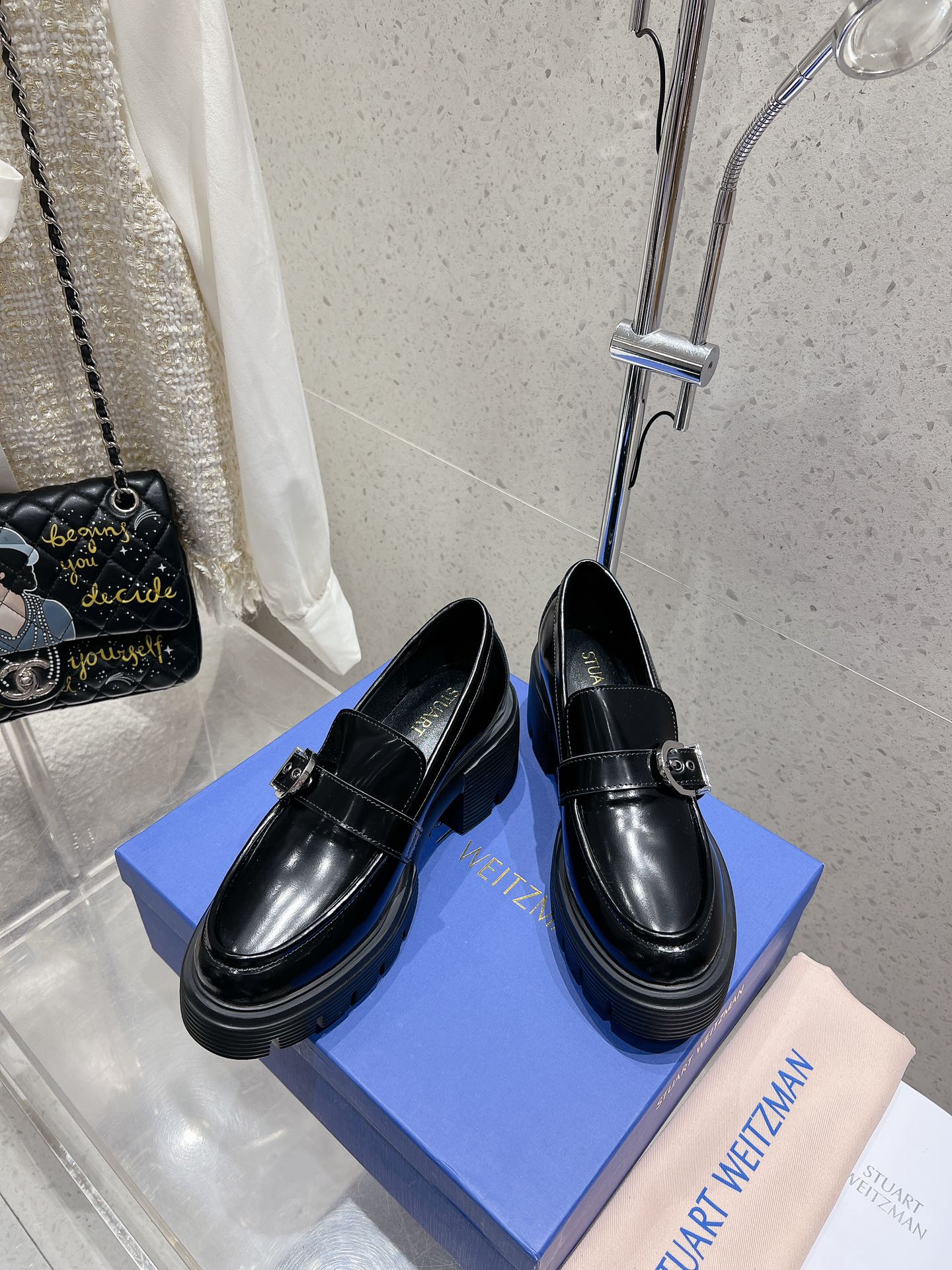 SW  Soho Loafers With Buckle Black Patent Leather 554366