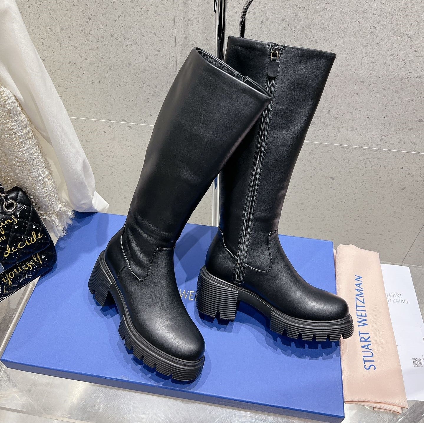 SW  5050 Ultralift Boot Black Lambskin 554351