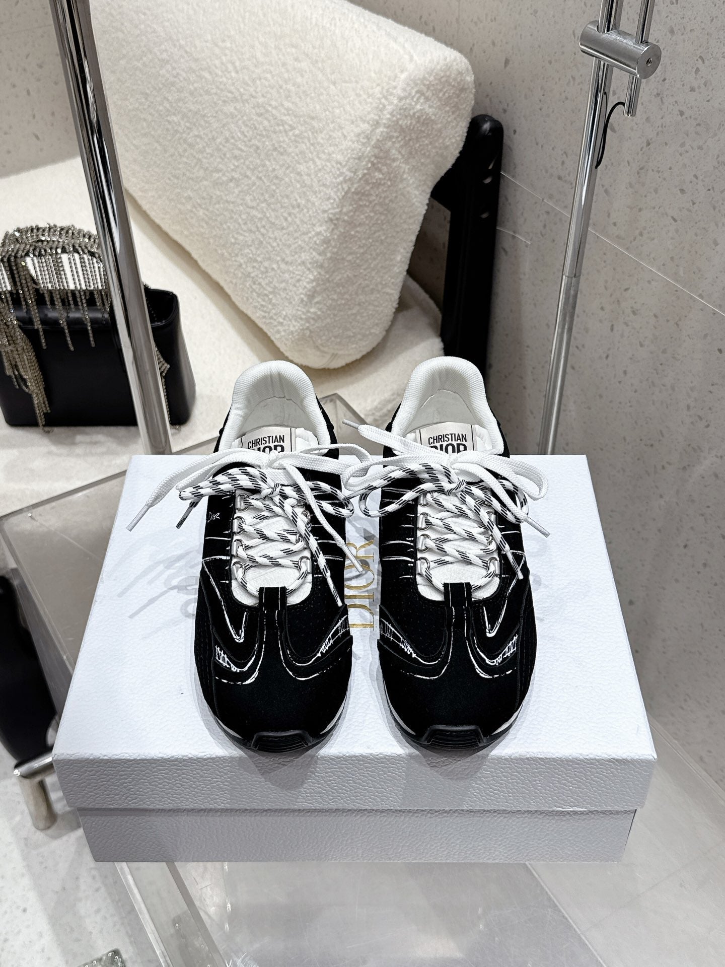 CD D-Sketch Sneaker Black Nubuck Leather 554389