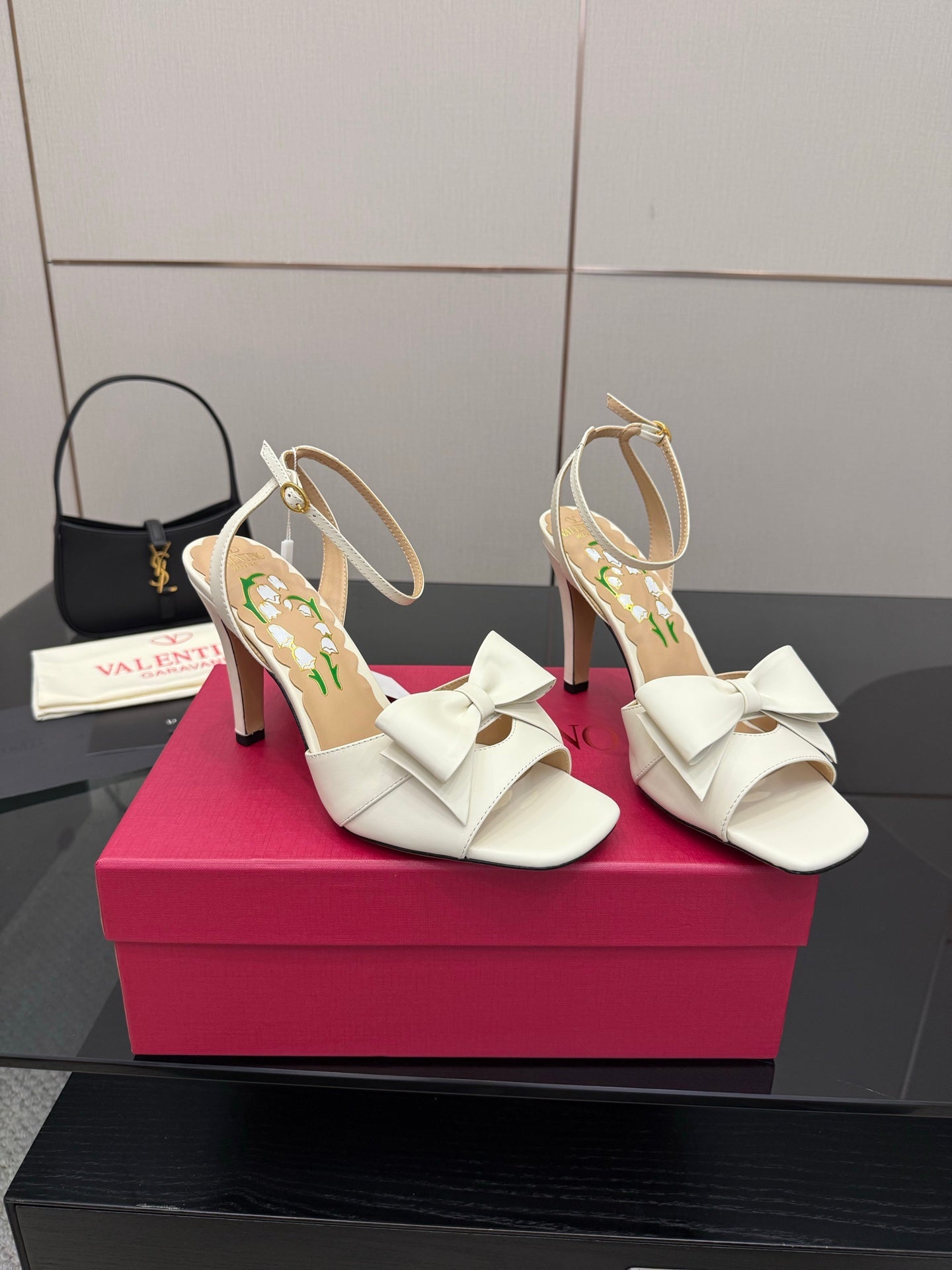 VT Bowow Sandal 95mm Ivory Leather
