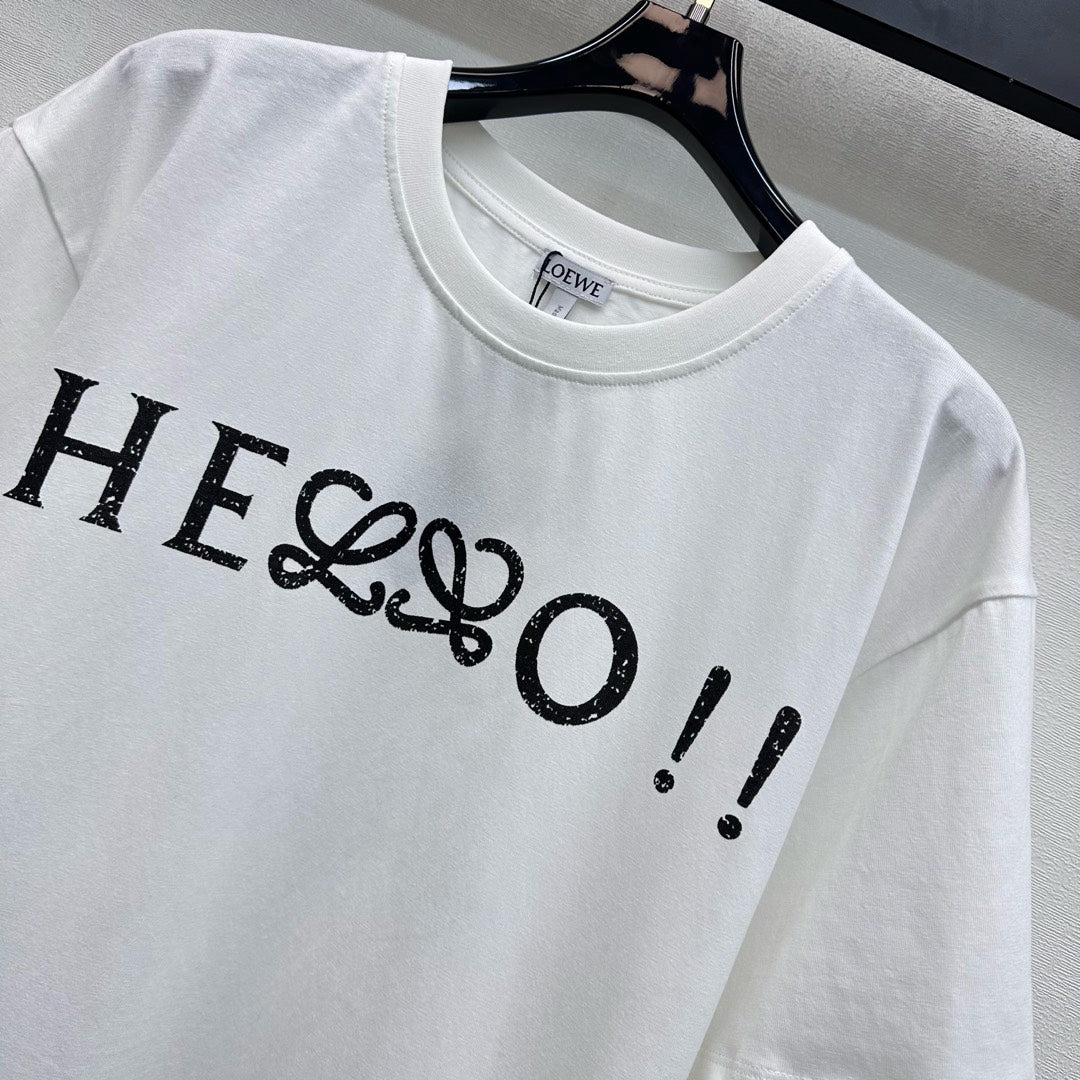 Loewe Printed T-shirt White Cotton-blend Jersey 341849