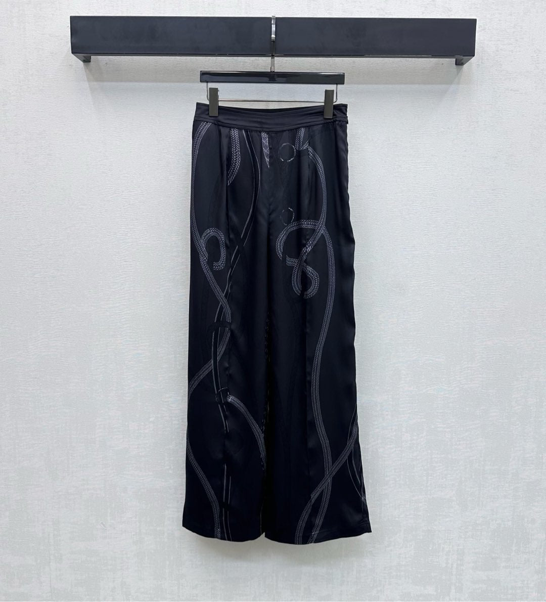 HM SS26 Palefroi Remix Pajama Pants Black Mulberry Silk 351817