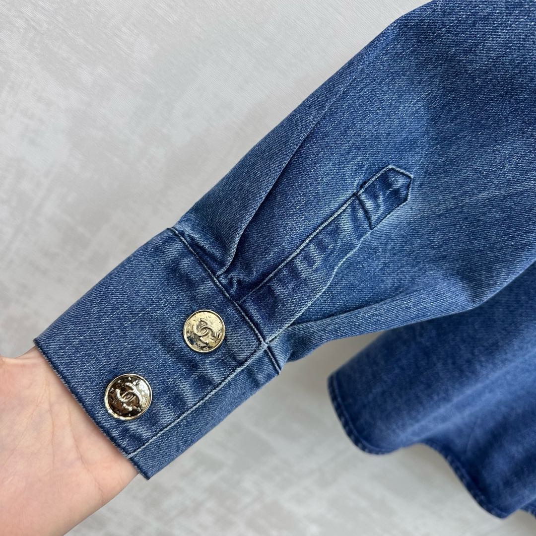 CC 26S  Loose-fit Denim Jacket Indigo Blue Cotton Denim 350421