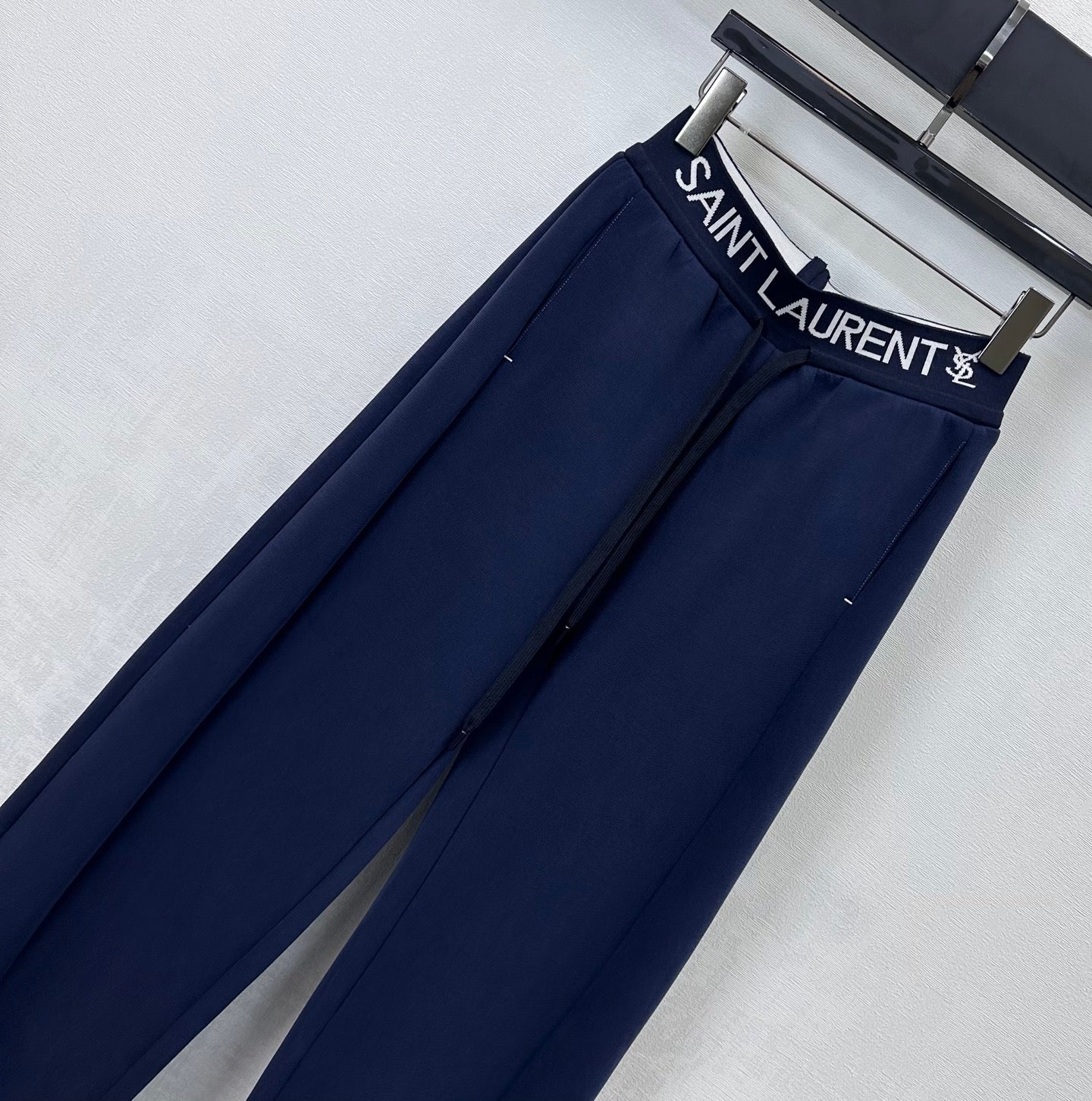 YSL Track Pants Navy Blue Tencel Cotton 350191