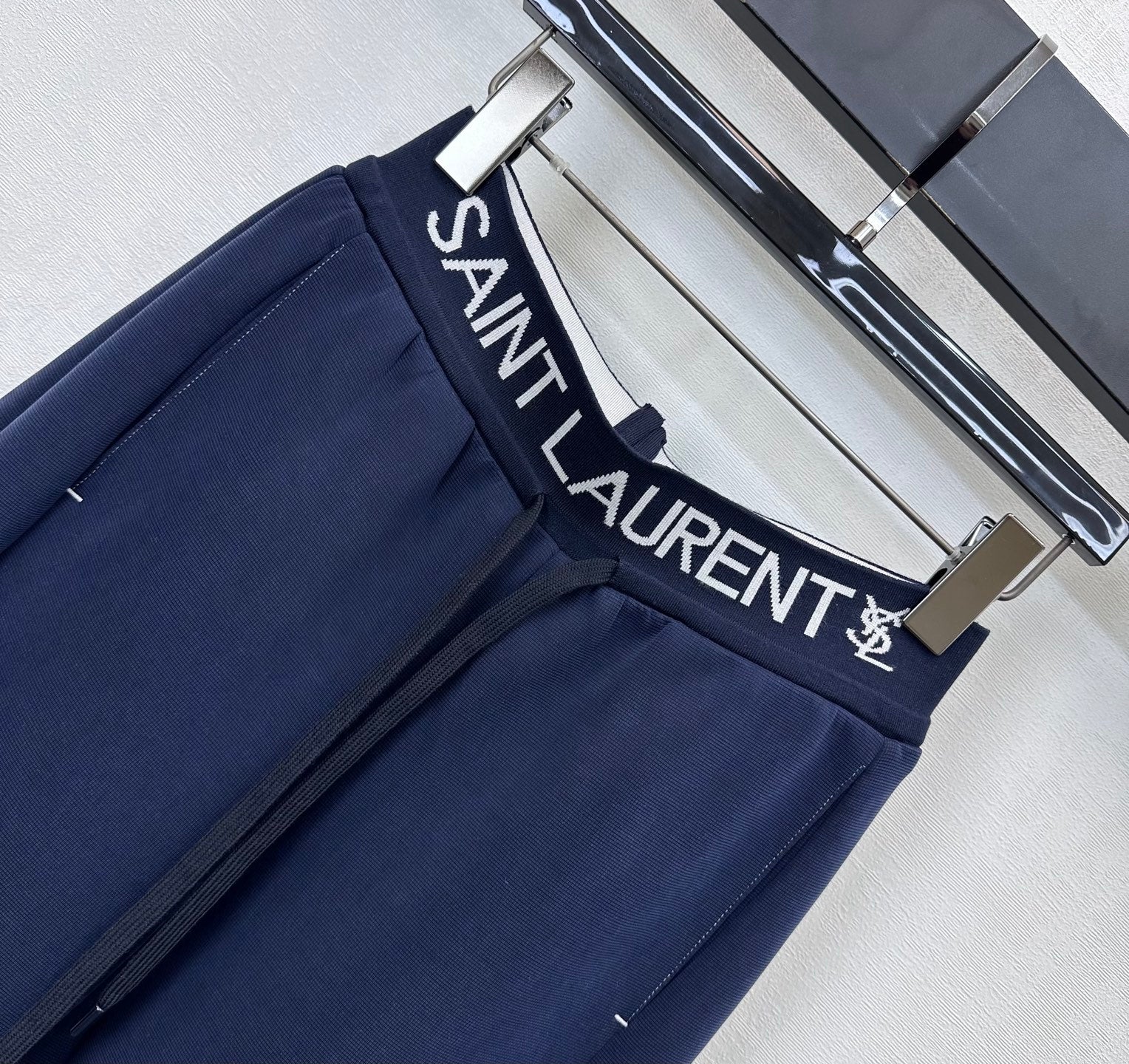 YSL Track Pants Navy Blue Tencel Cotton 350191