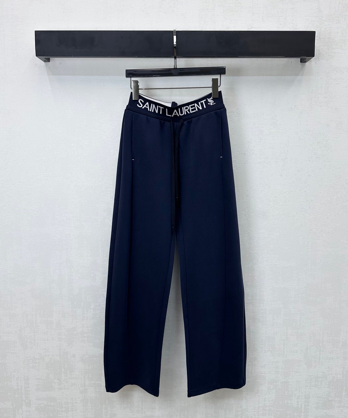 YSL Track Pants Navy Blue Tencel Cotton 350191