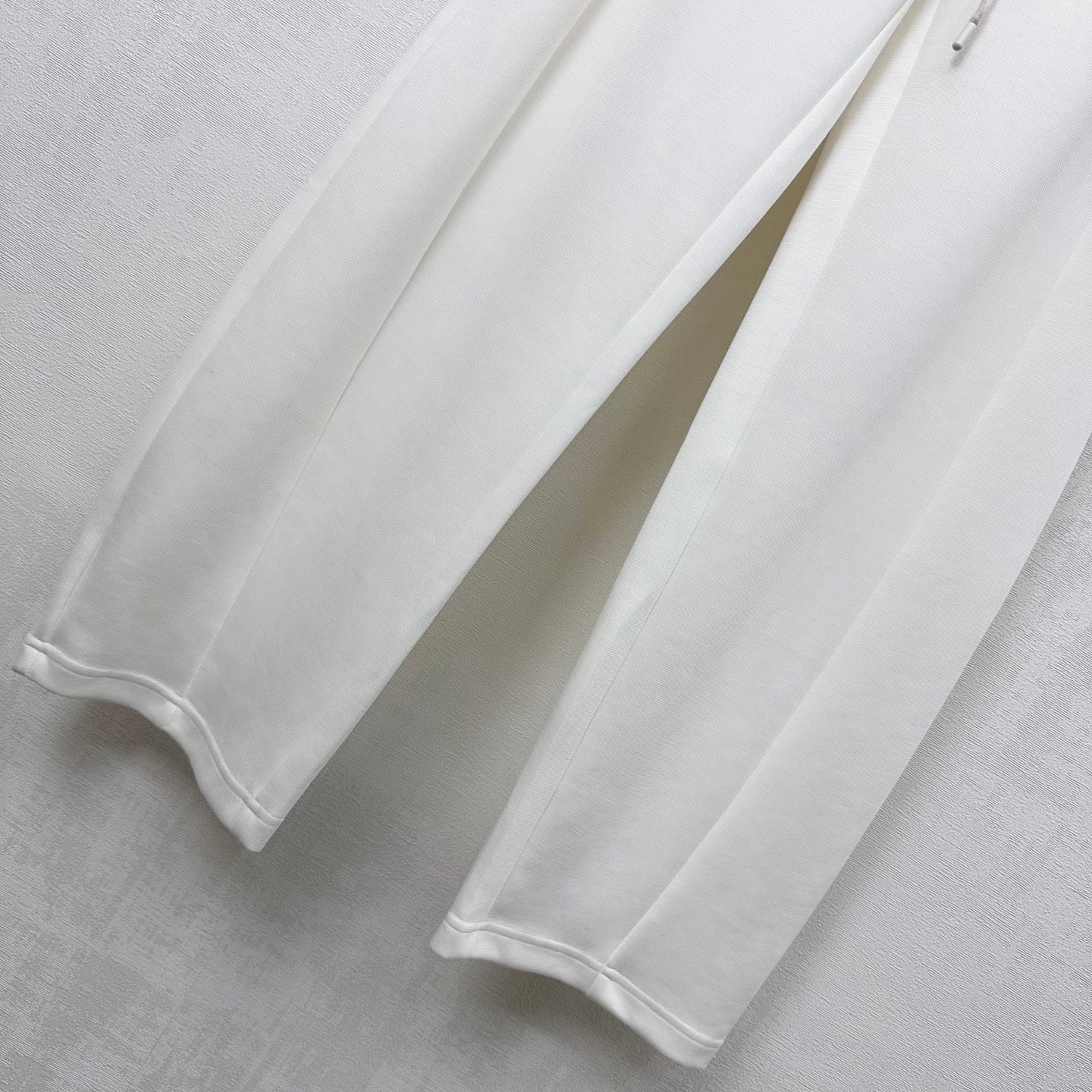 YSL Track Pants White Tencel Cotton 350193